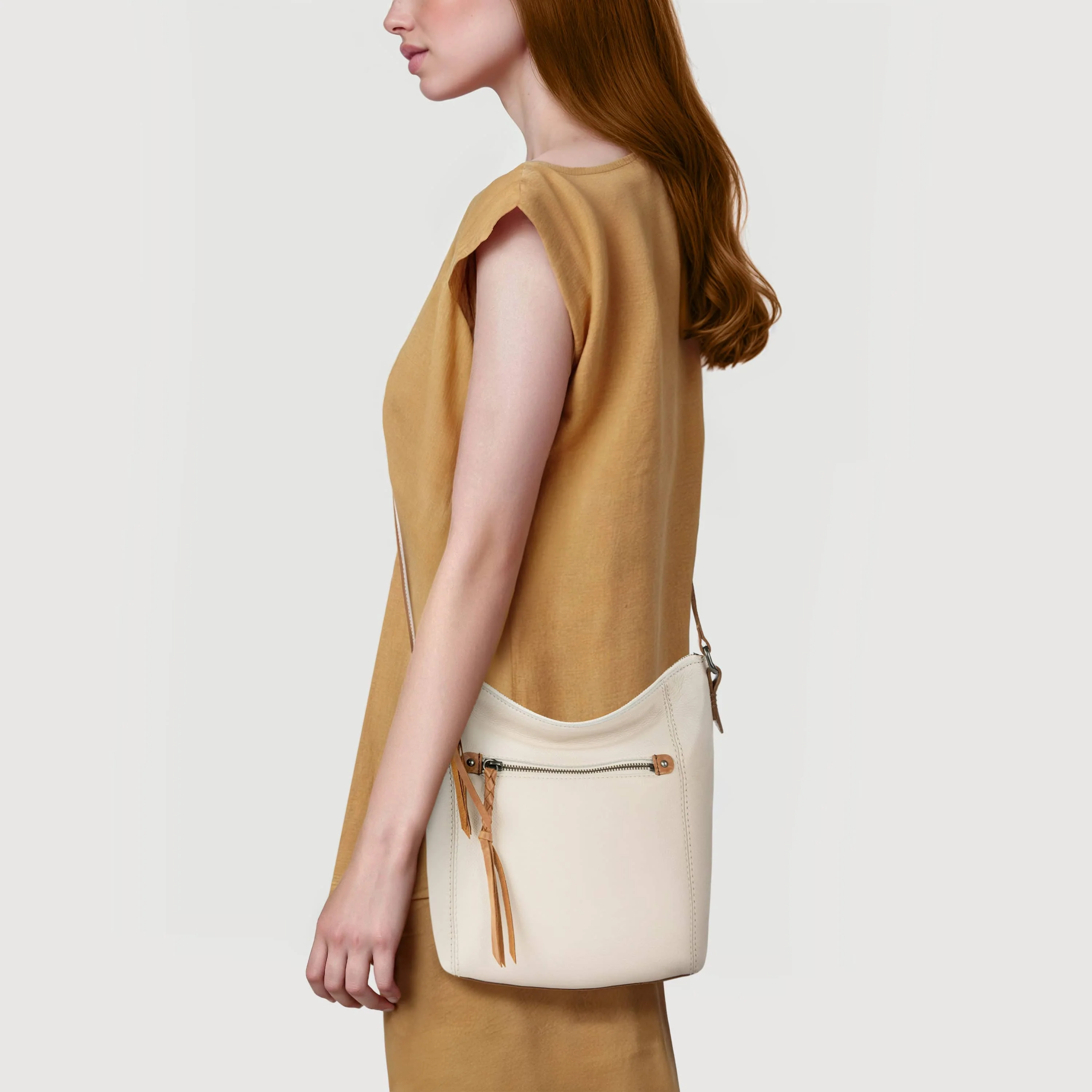 Ashland Crossbody - Leather - Stone - Image 7