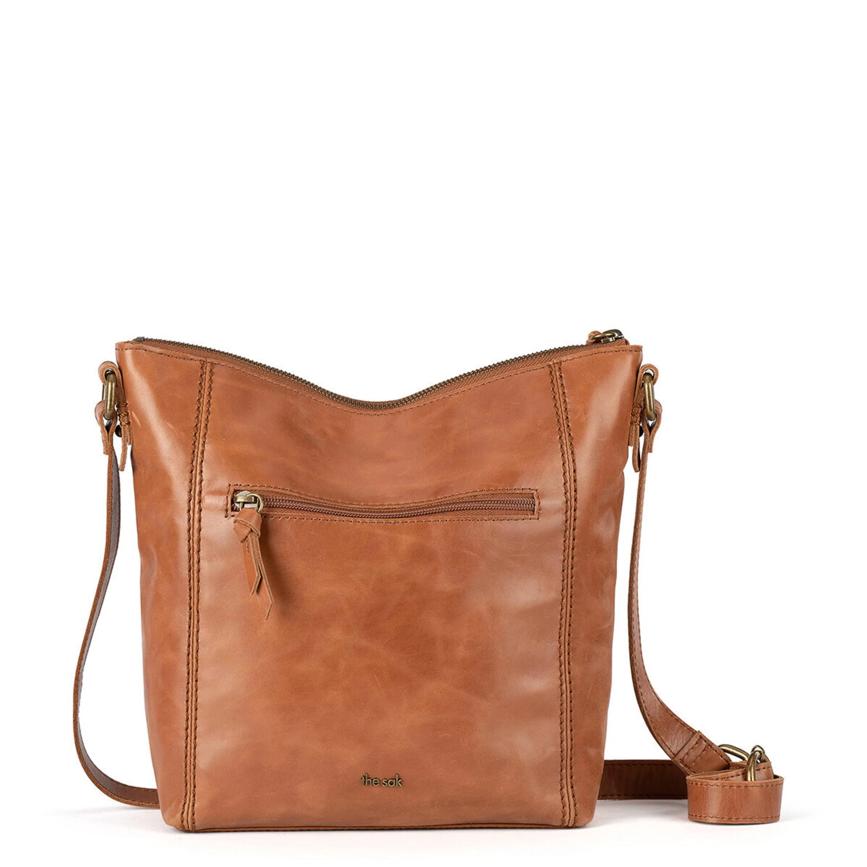 Ashland Crossbody - Leather - Tobacco Floral Embossed - Image 5