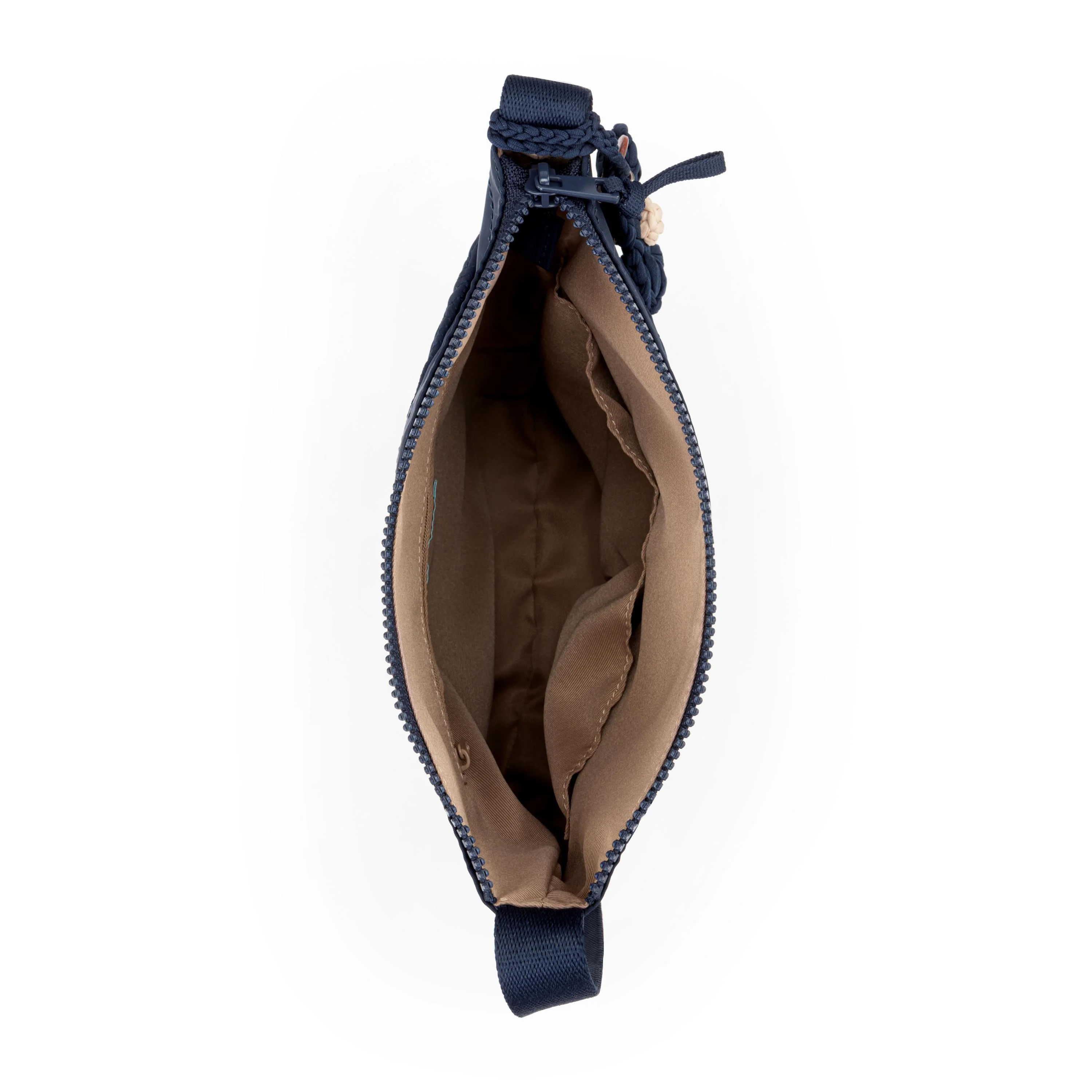 Banyan Basic Crossbody - EcoTwill - Navy Flower Blossom Quilted - Image 5