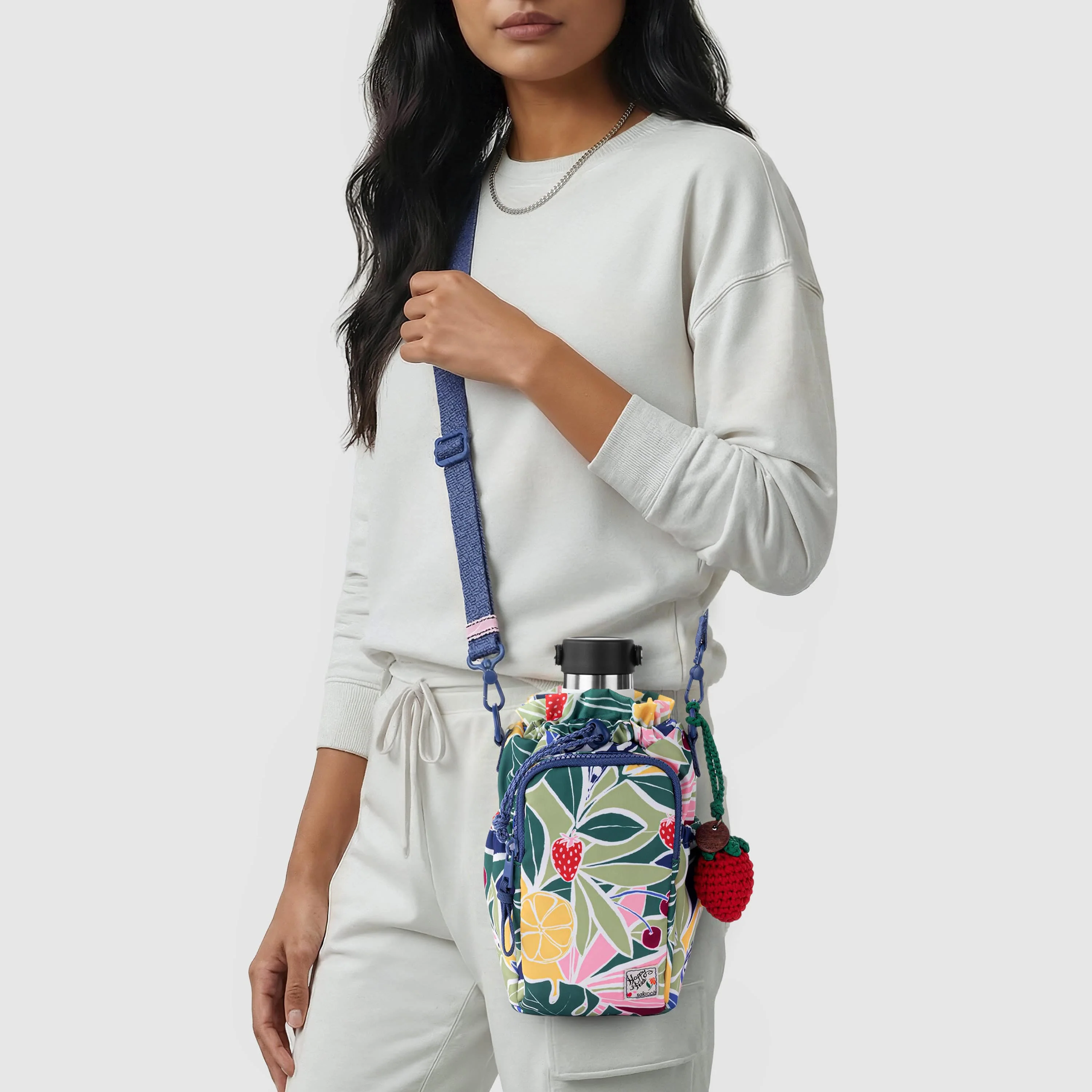 Banyan Drawstring Crossbody - EcoTwill - Fruit Paradise - Image 7