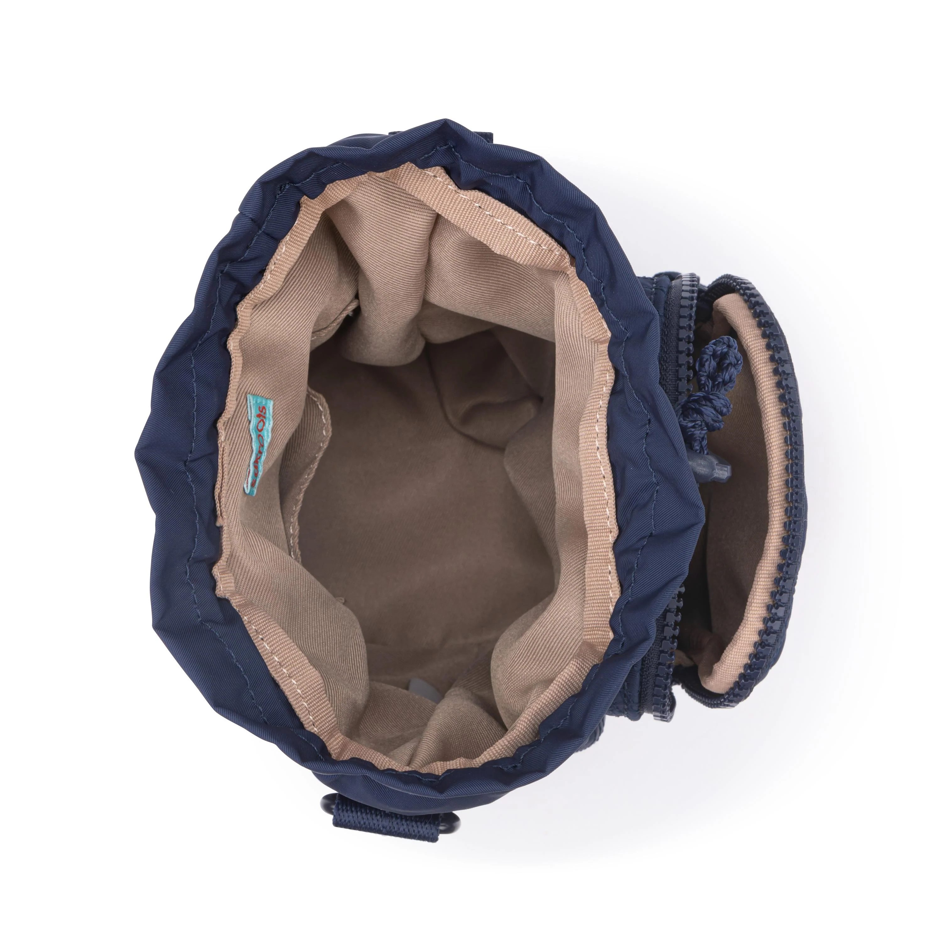 Banyan Drawstring Crossbody - EcoTwill - Navy Flower Blossom Quilted - Image 5