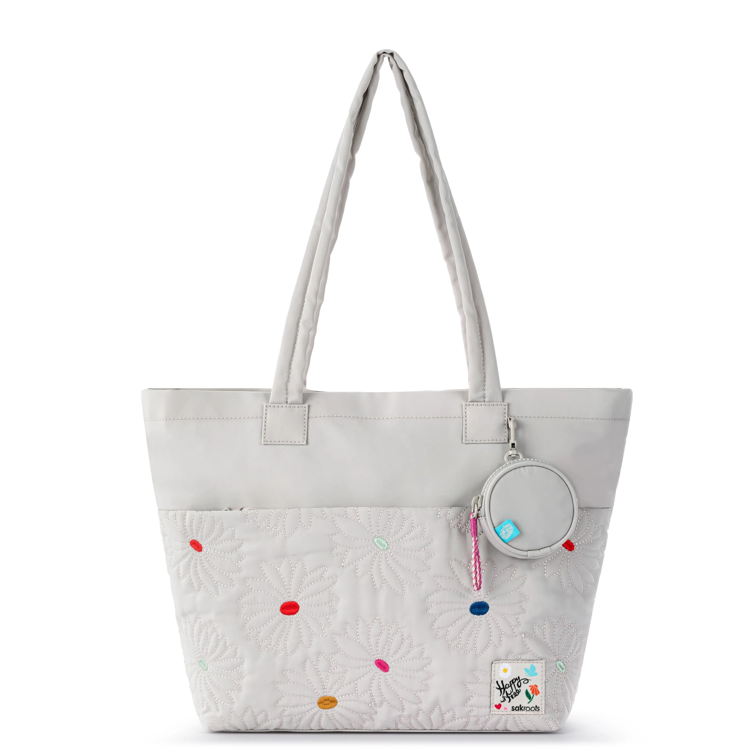 Banyan Shoulder Tote - EcoTwill - Multi Flower Quilted