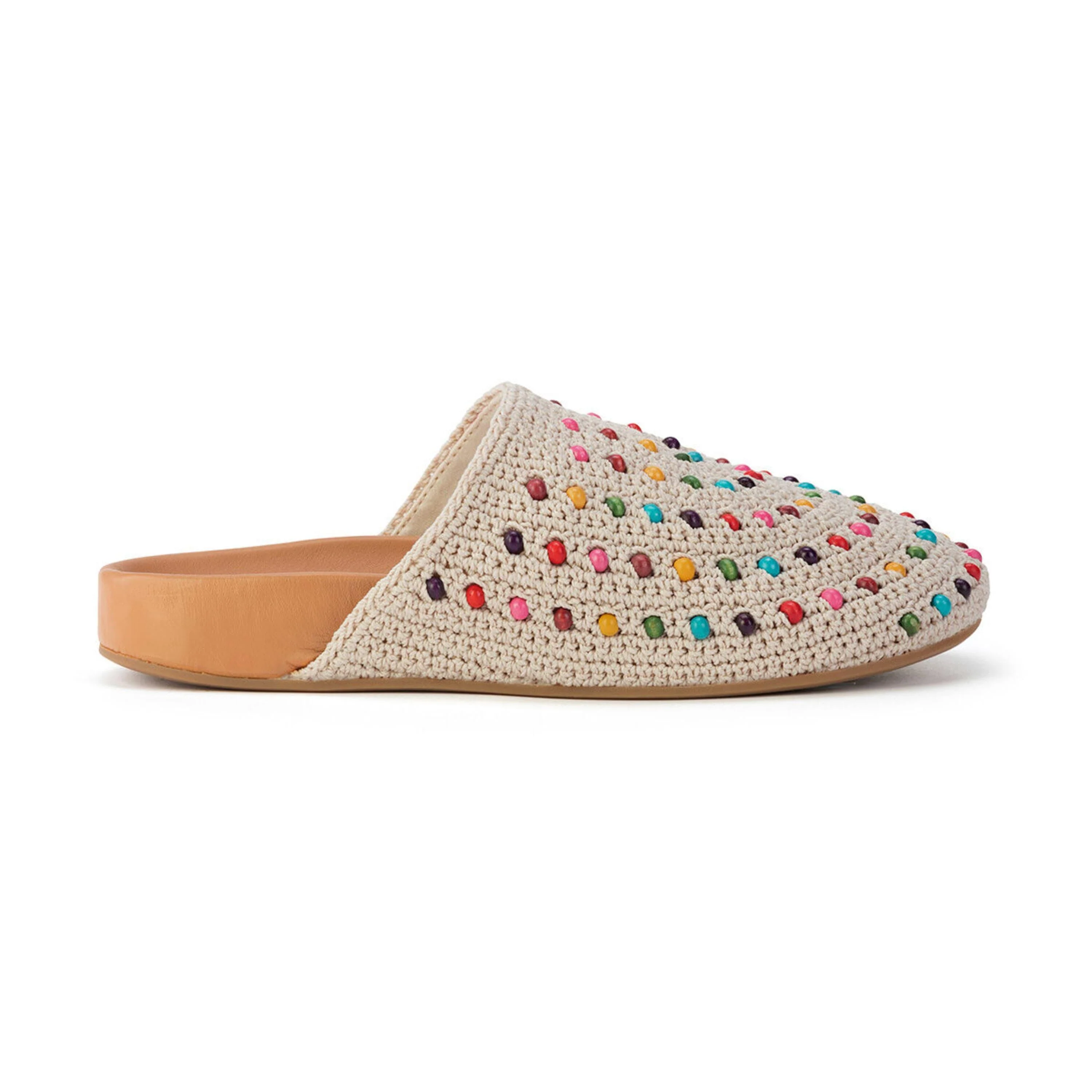 Bolinas Clog - Hand Crochet - Ecru Multi Beads - Image 3
