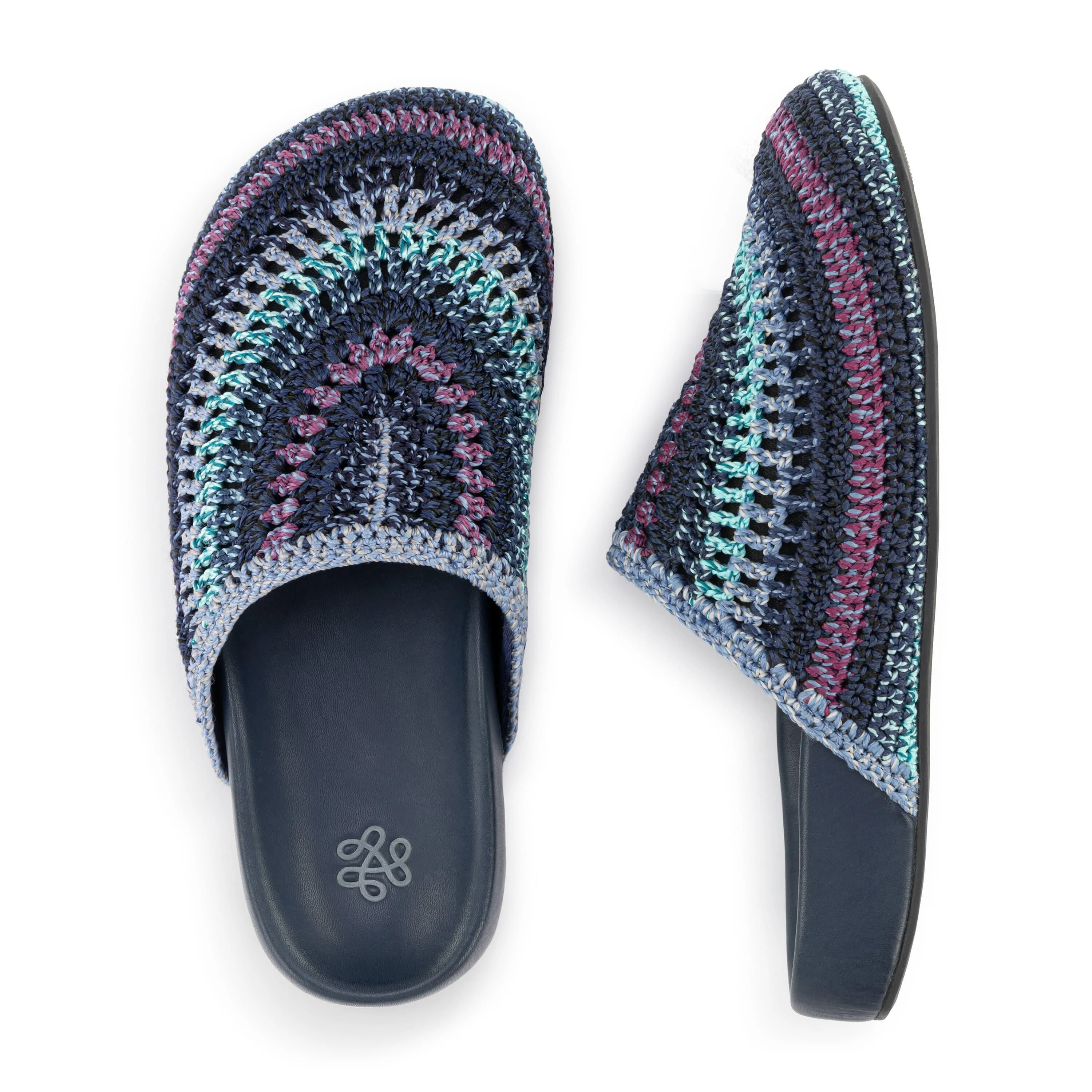 Bolinas Clog - Hand Crochet - Lapis Stripe - Image 5