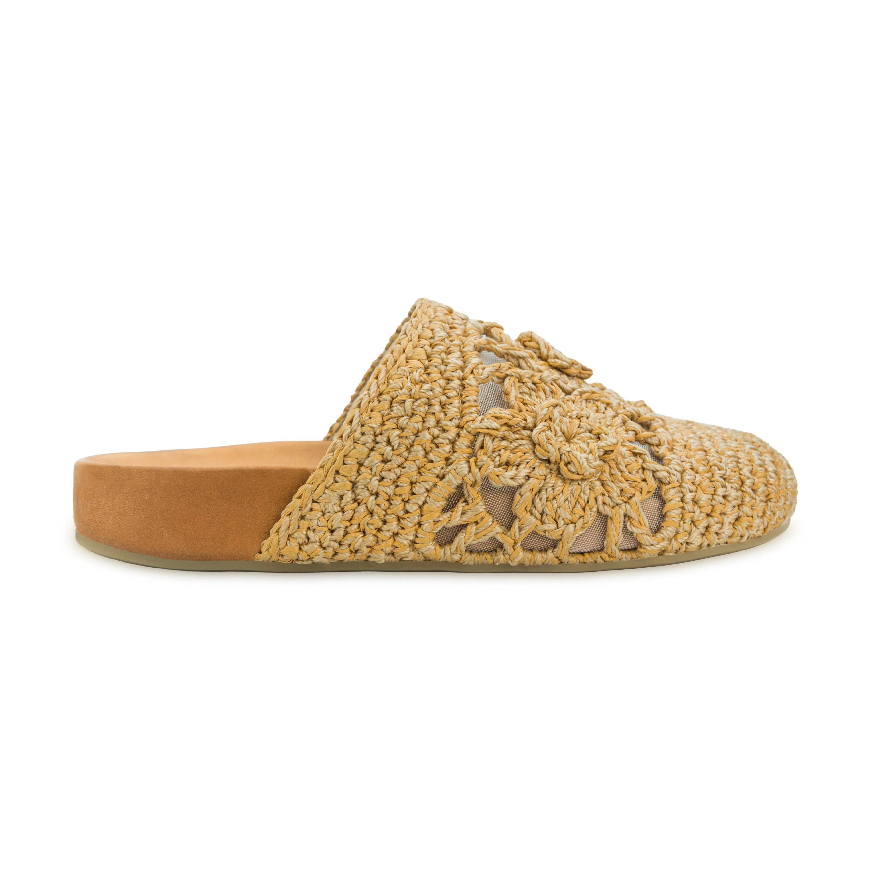 Bolinas Clog - Hand Crochet - Natural Tonal Flower - Image 4