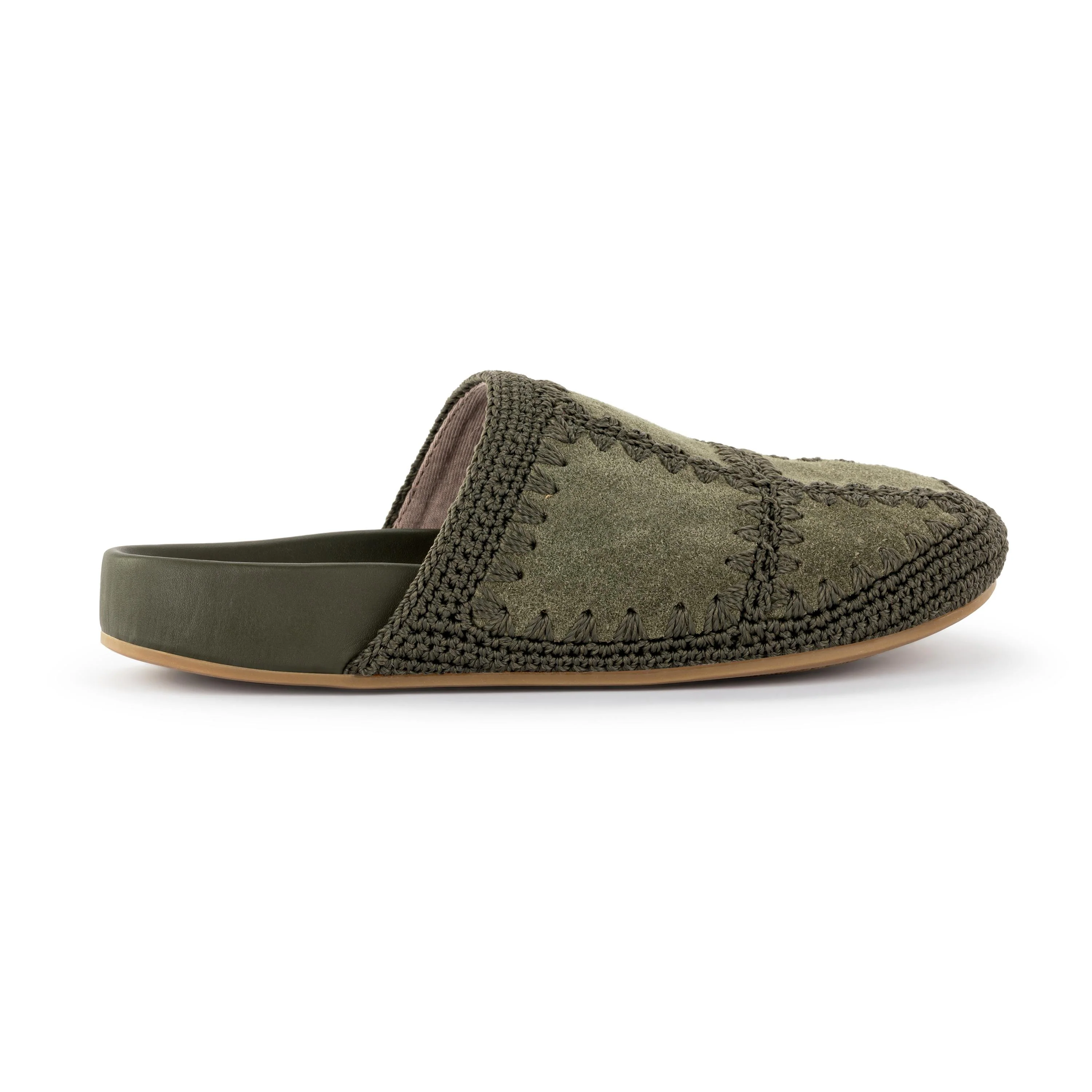 Bolinas Clog - Leather - Moss Suede Patch - Image 4
