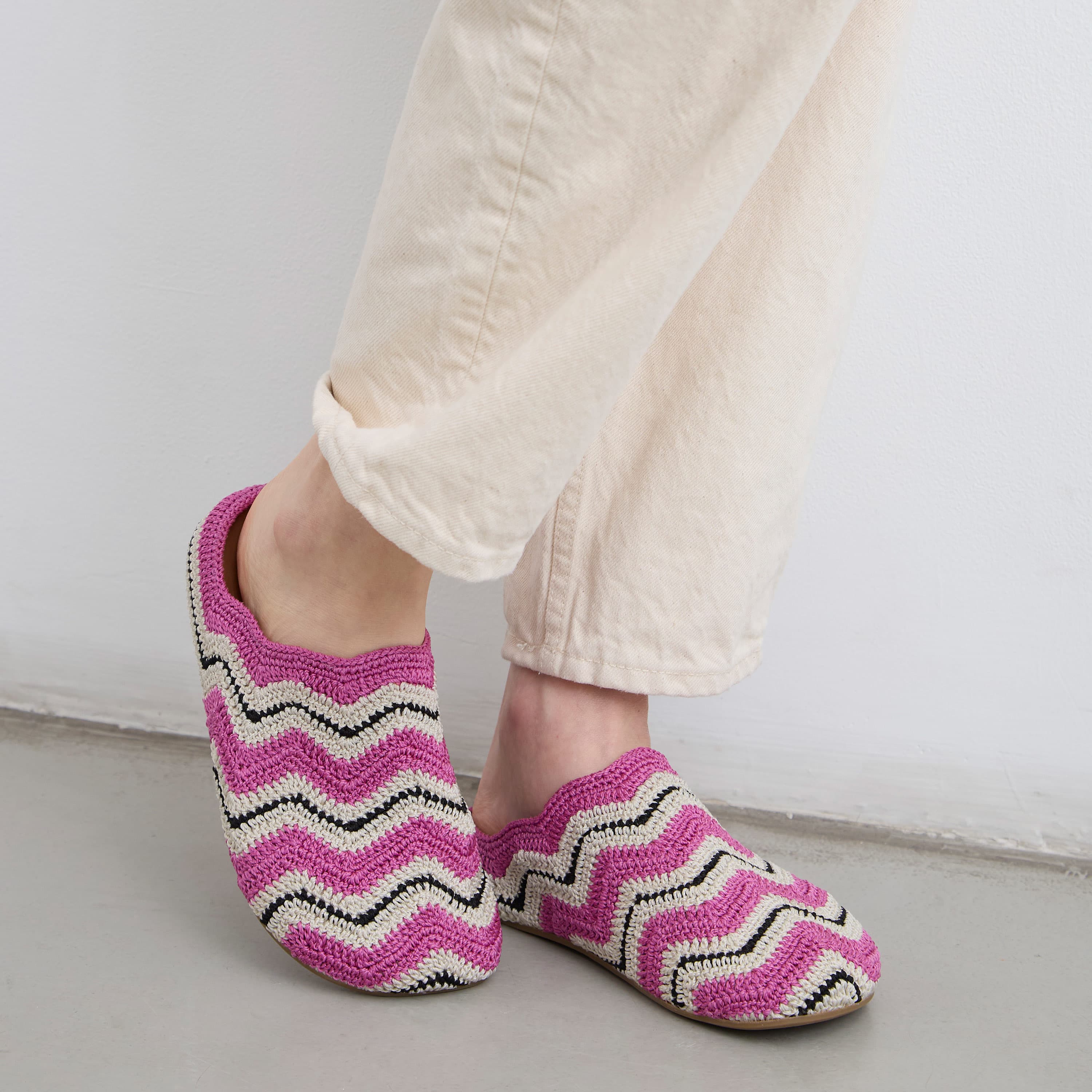 Bolinas Ripple Clog - Hand Crochet - Fuchsia Ripple - Image 2