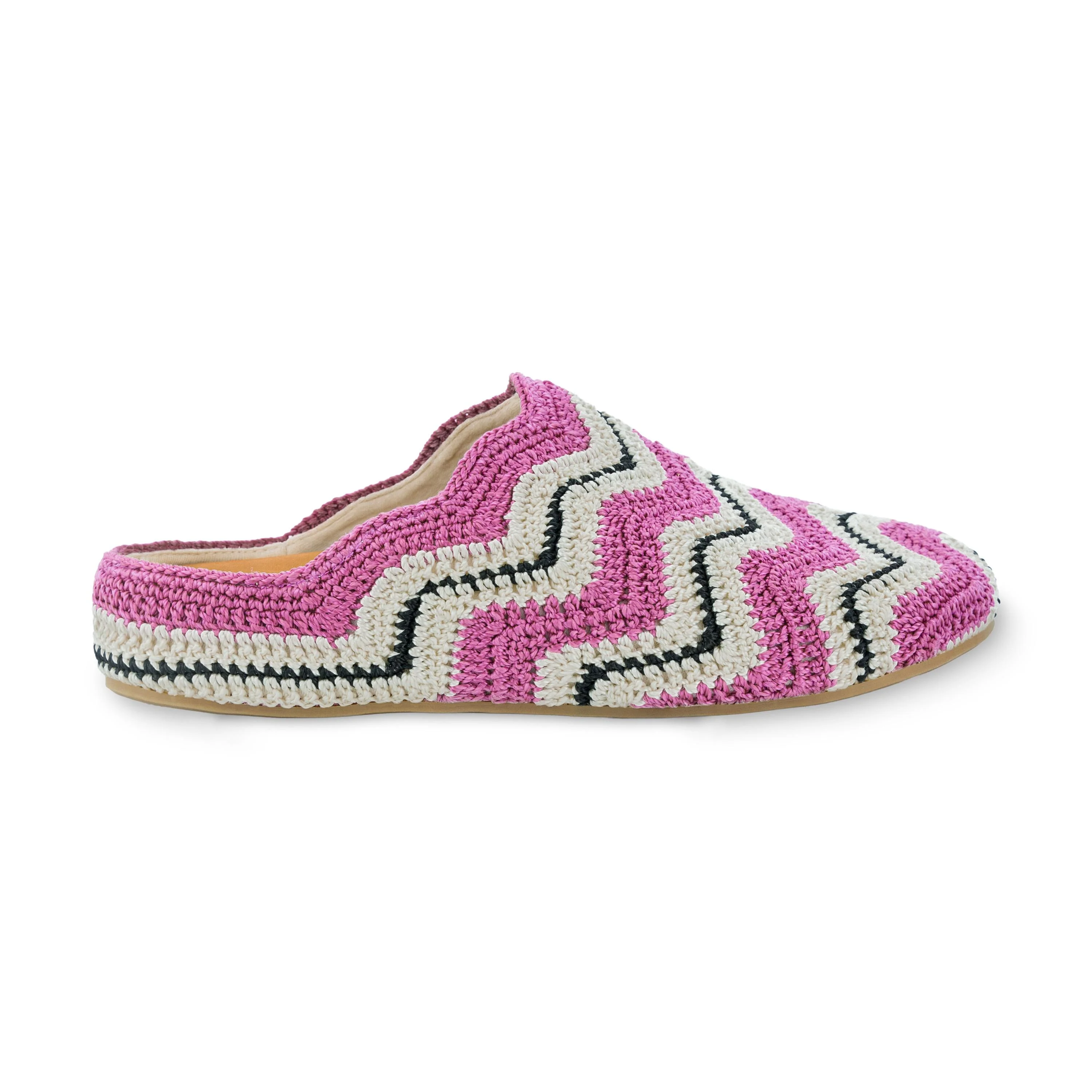 Bolinas Ripple Clog - Hand Crochet - Fuchsia Ripple - Image 4