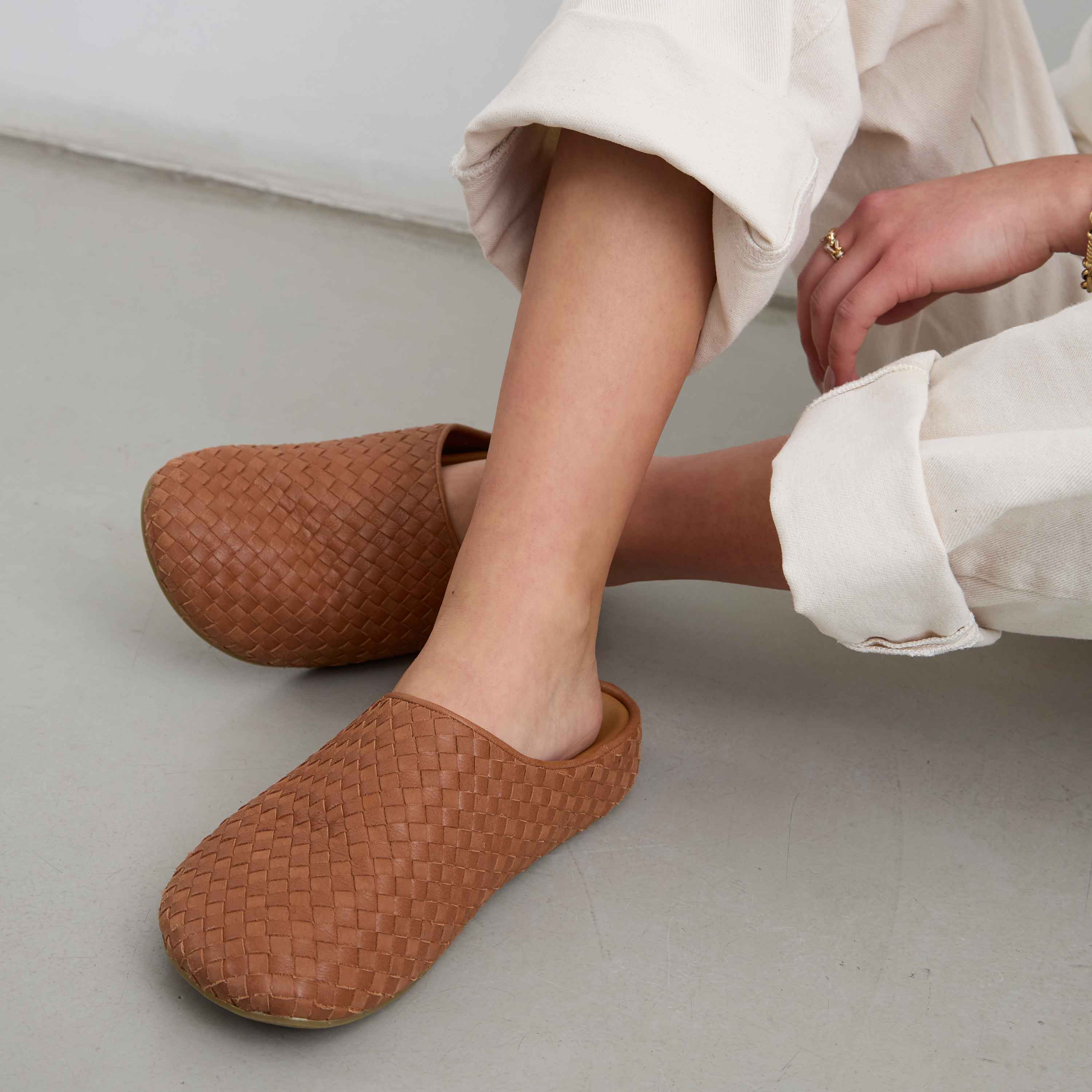 Bolinas Woven Clog - Leather - Woven Cognac - Image 6