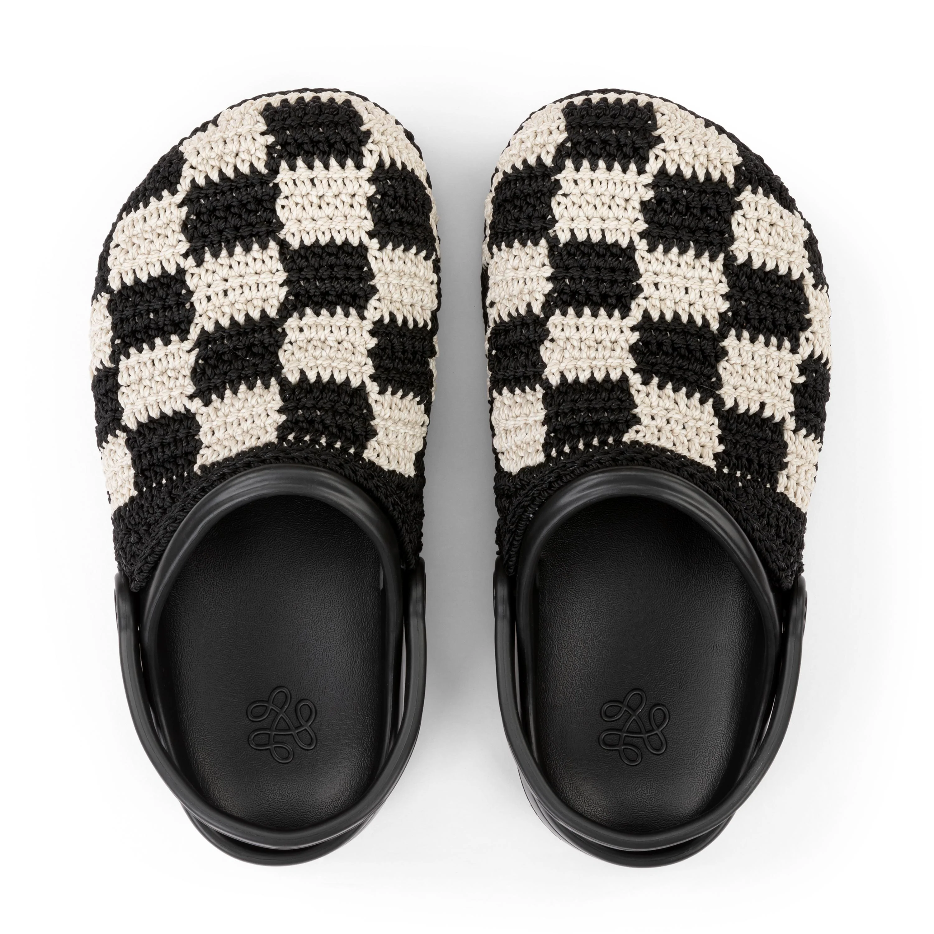 Bolo Clog - Hand Crochet - Black Check