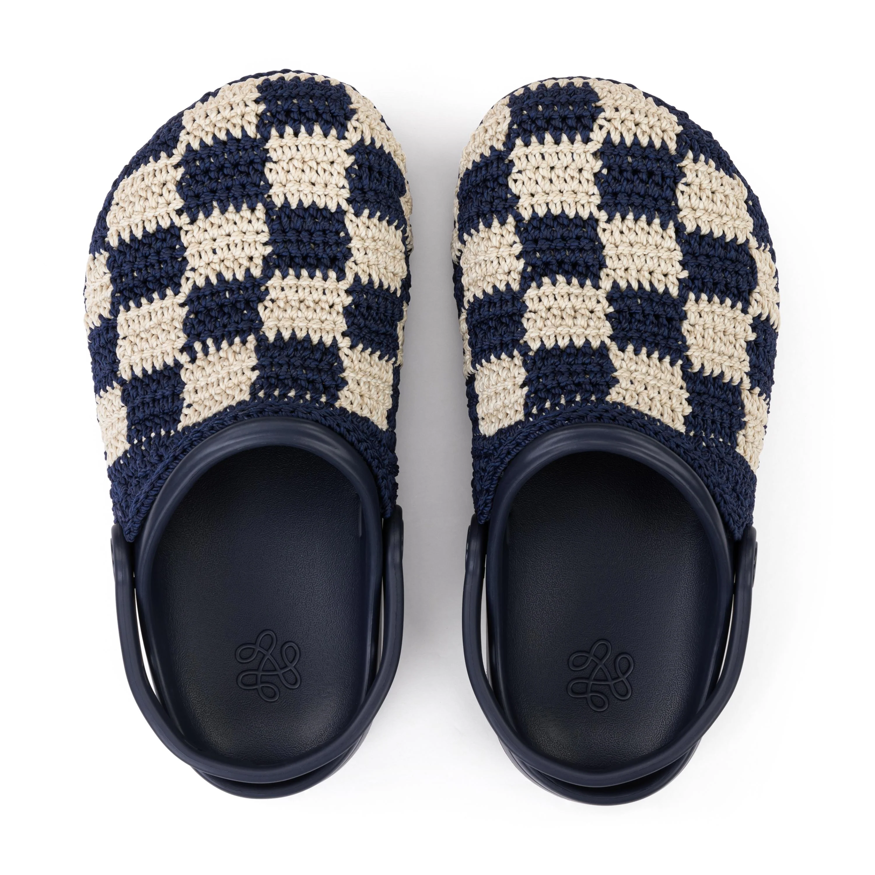 Bolo Clog - Hand Crochet - Denim Check