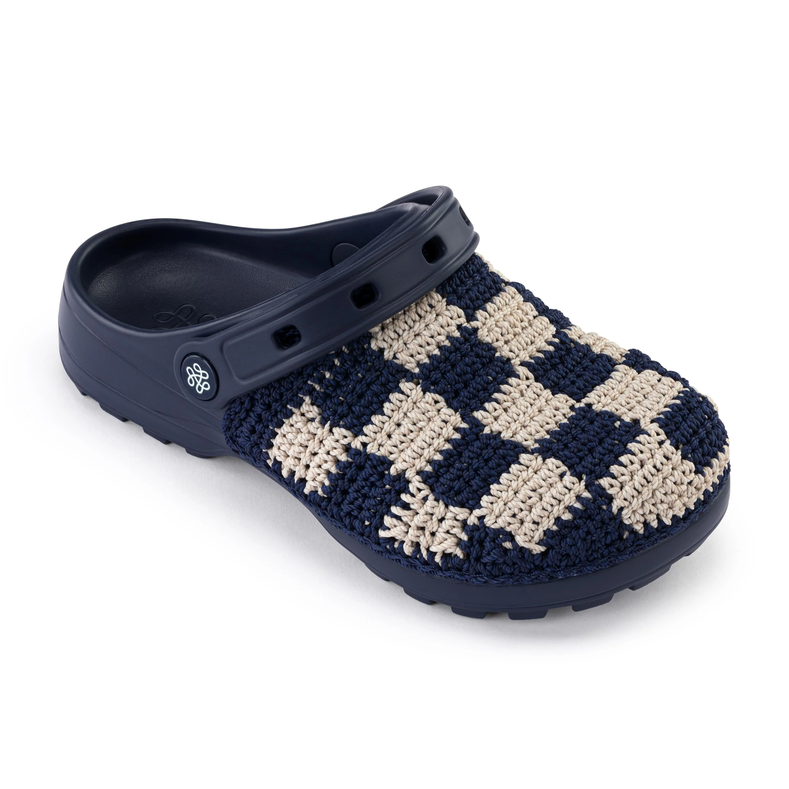 Bolo Clog - Hand Crochet - Denim Check - Image 2