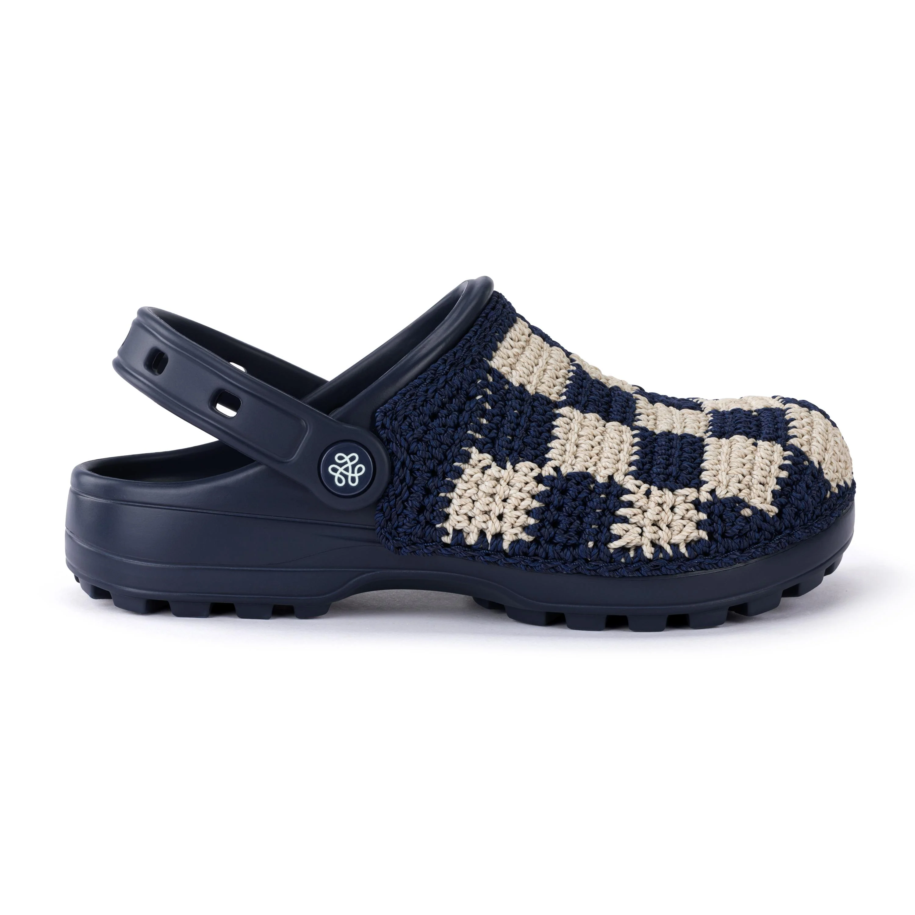 Bolo Clog - Hand Crochet - Denim Check - Image 3