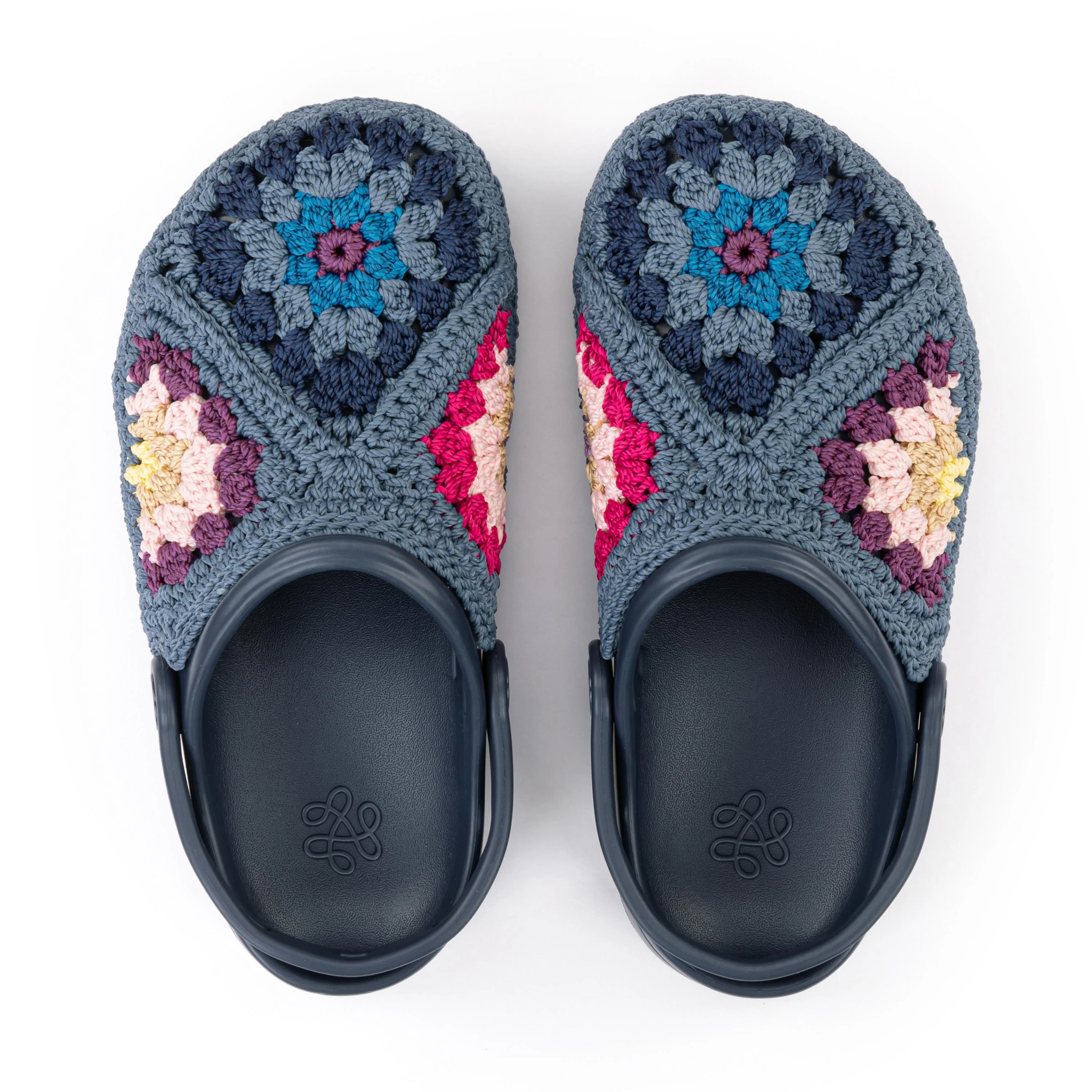 Bolo Clog - Hand Crochet - Maritime Multi Patch