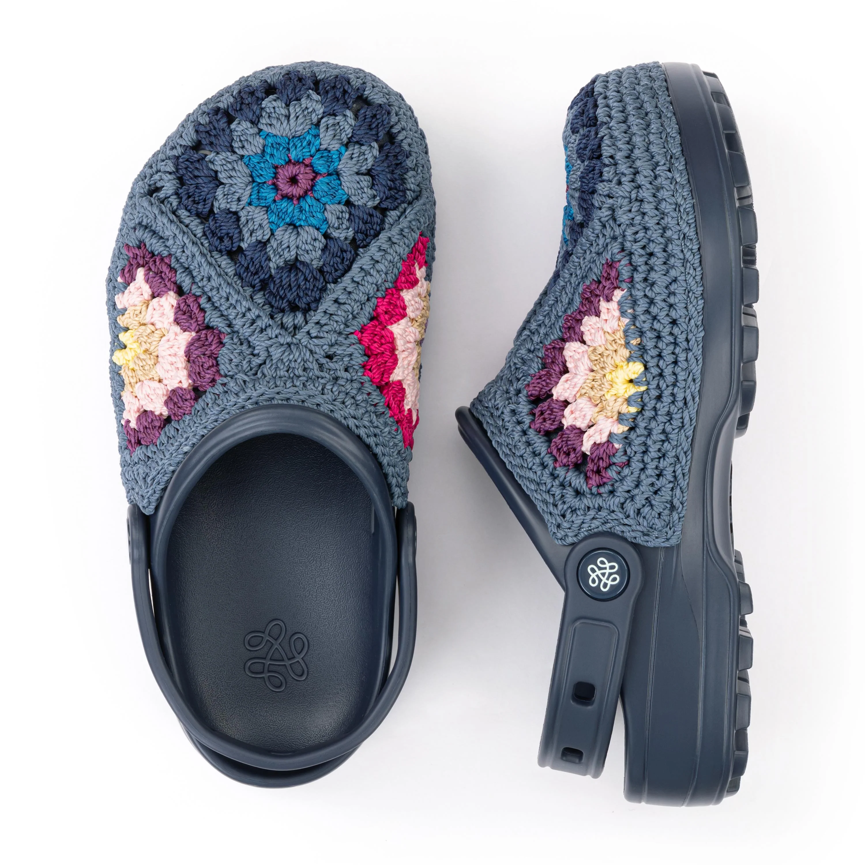 Bolo Clog - Hand Crochet - Maritime Multi Patch - Image 4