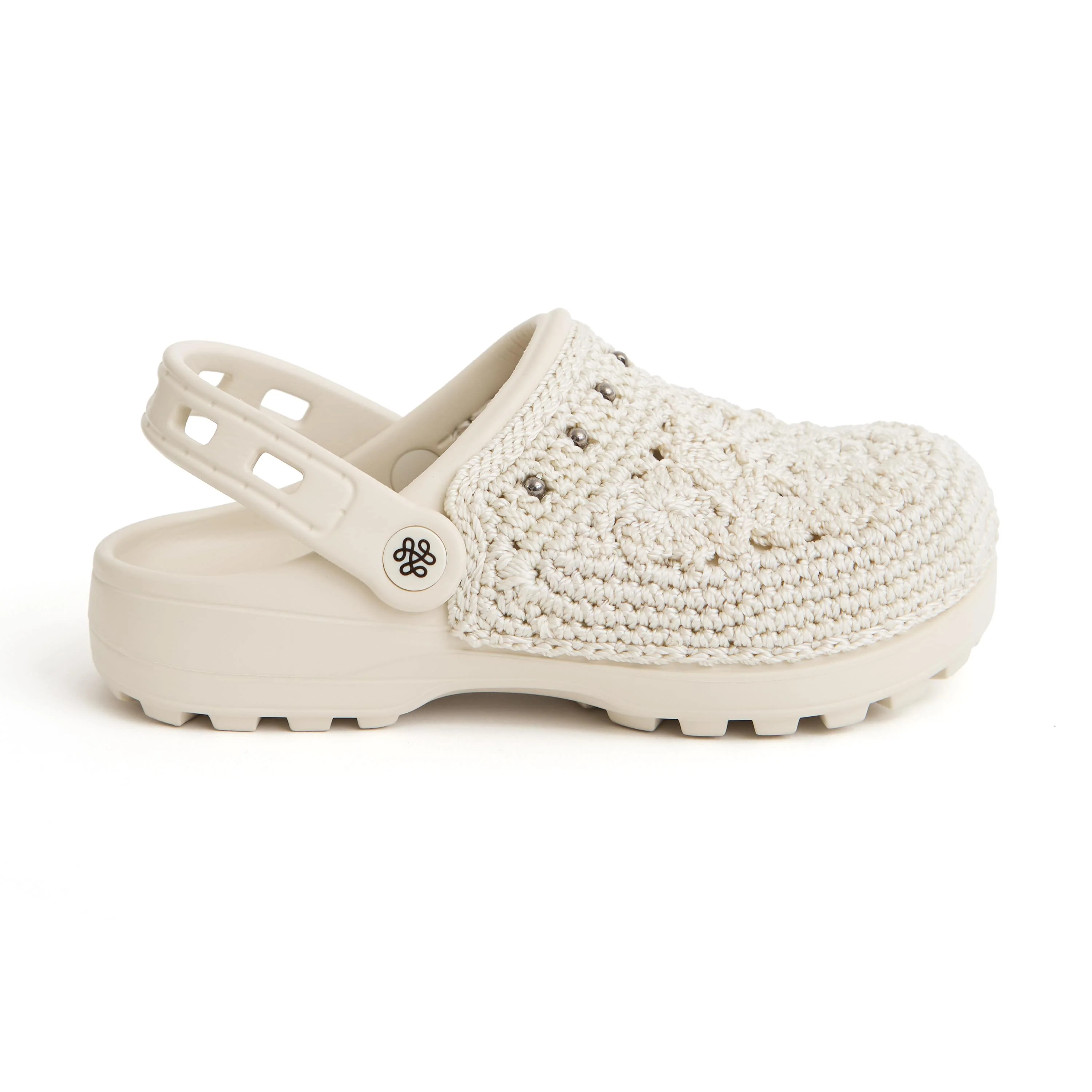 Bolo Clog - Hand Crochet - Natural Medallion - Image 3