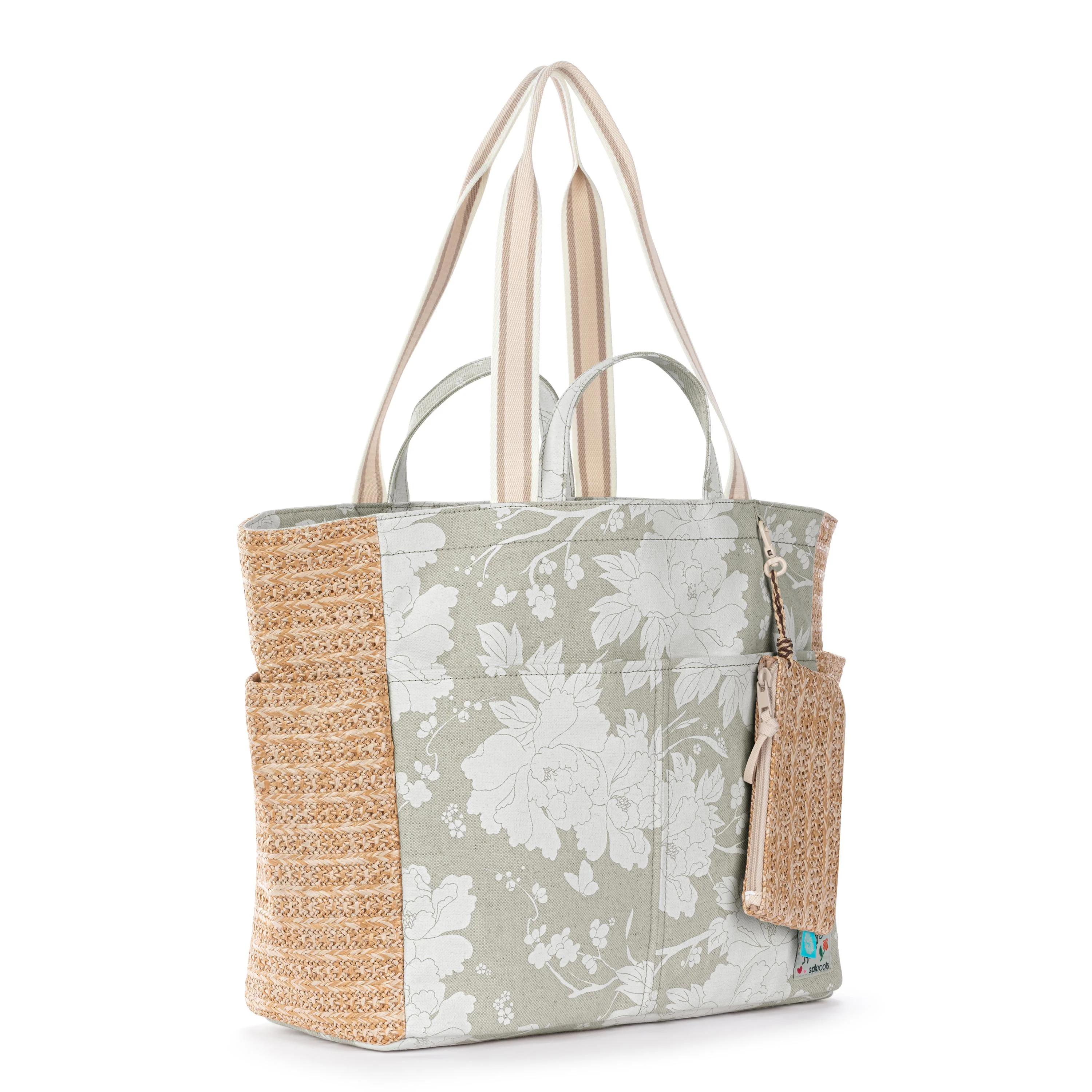 Cassia Beach Tote - Canvas - Natural Wild Fleur - Image 2