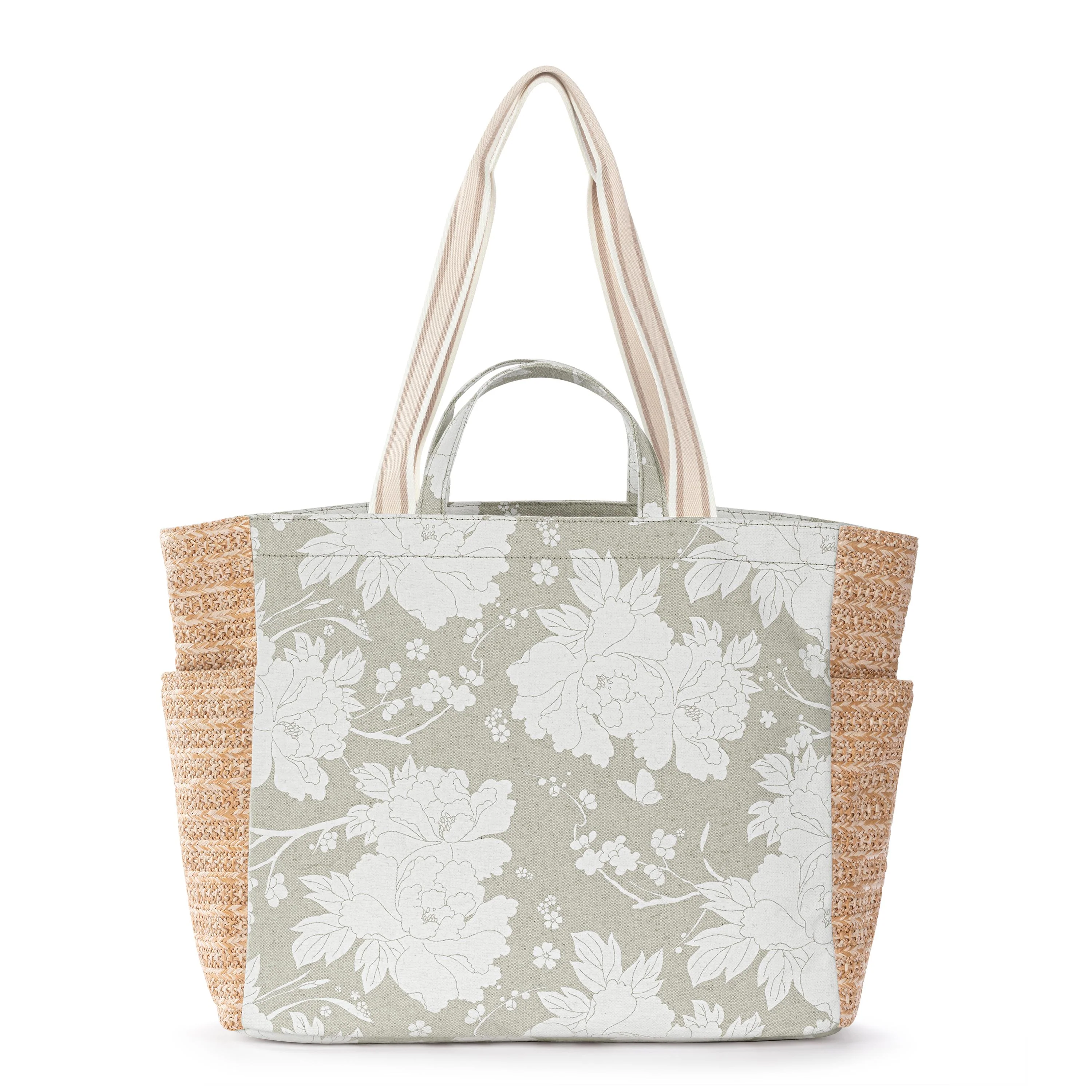 Cassia Beach Tote - Canvas - Natural Wild Fleur - Image 4