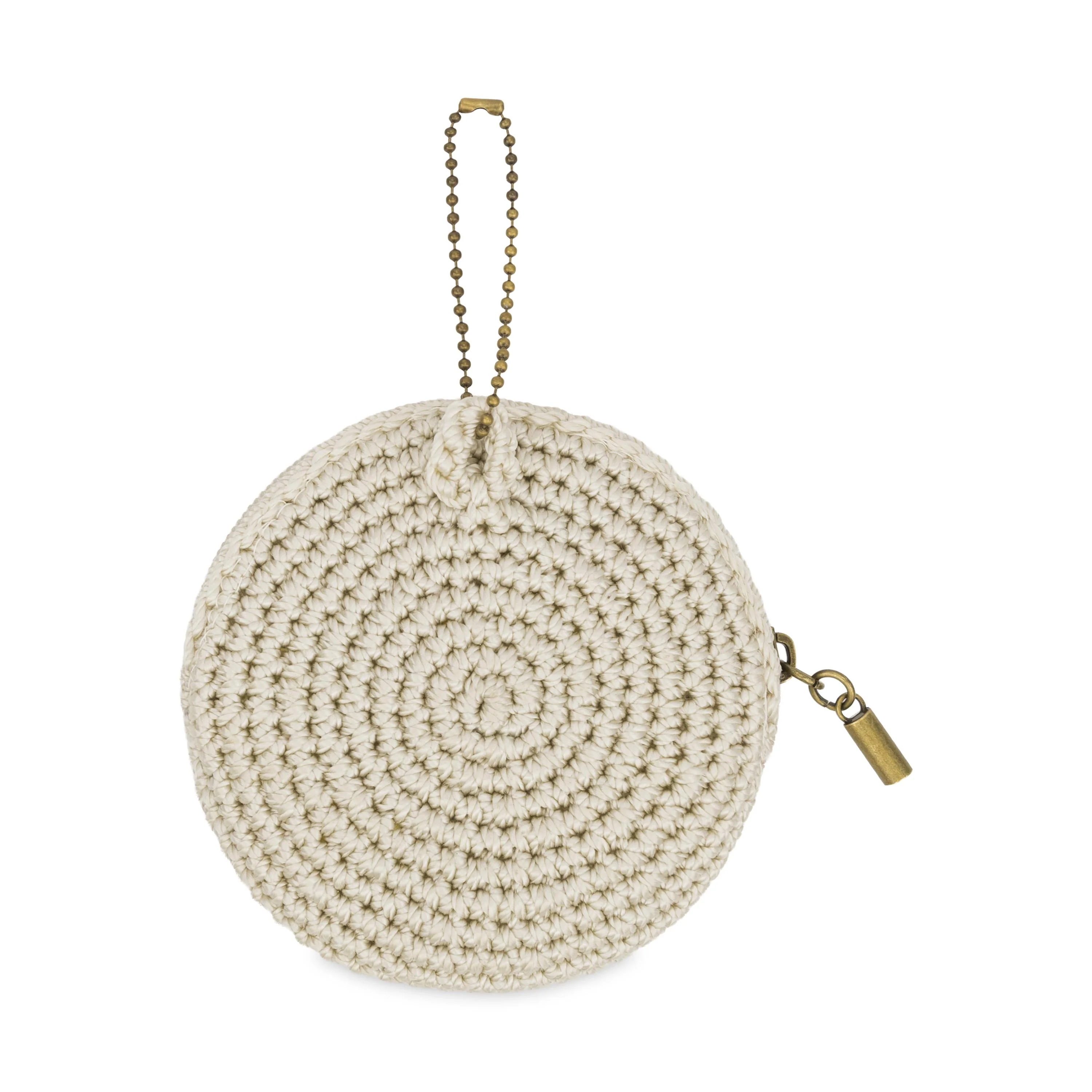 Circle Coin Pouch - Hand Crochet - Natural Clover - Image 3