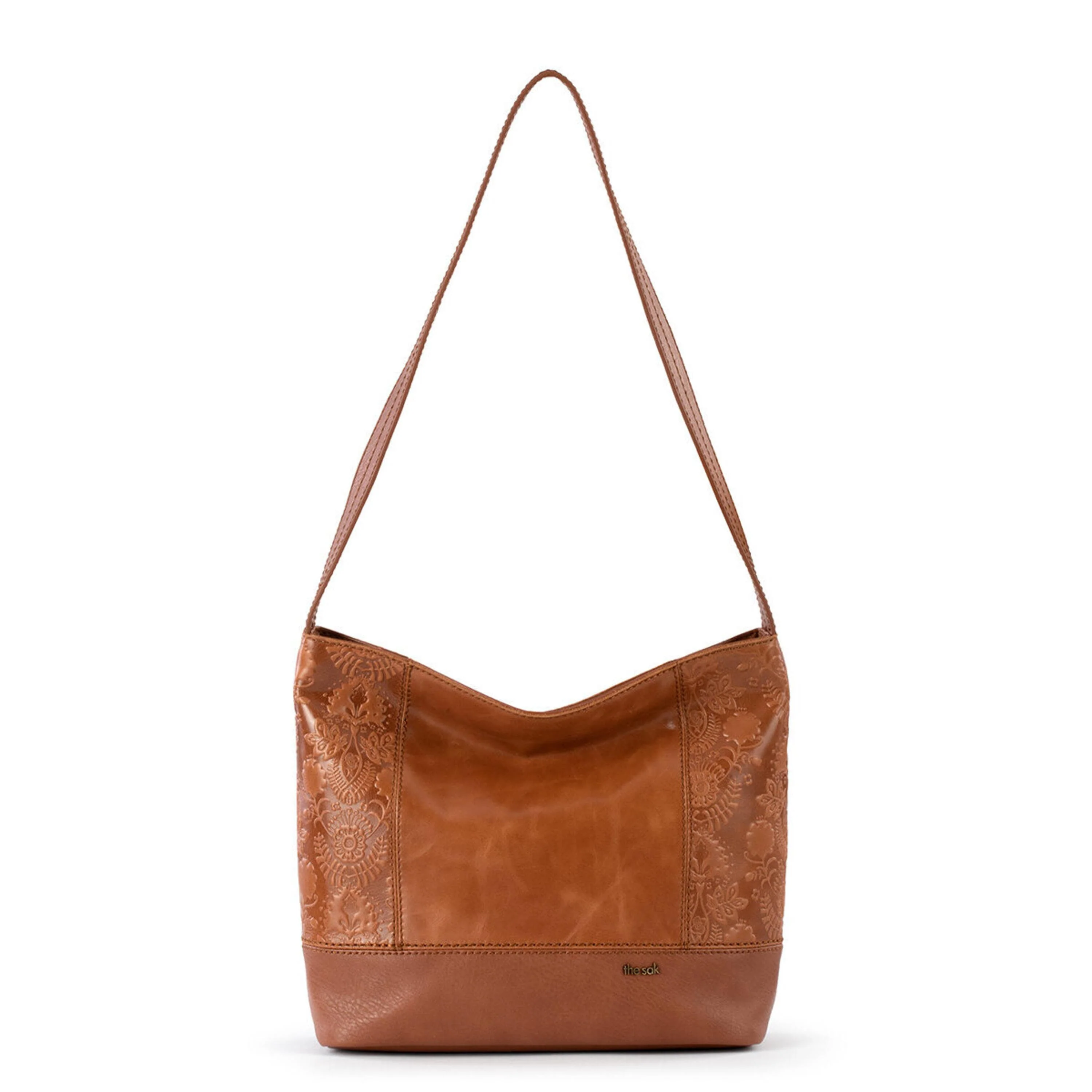 De Young Hobo - Leather - Tobacco Floral Embossed