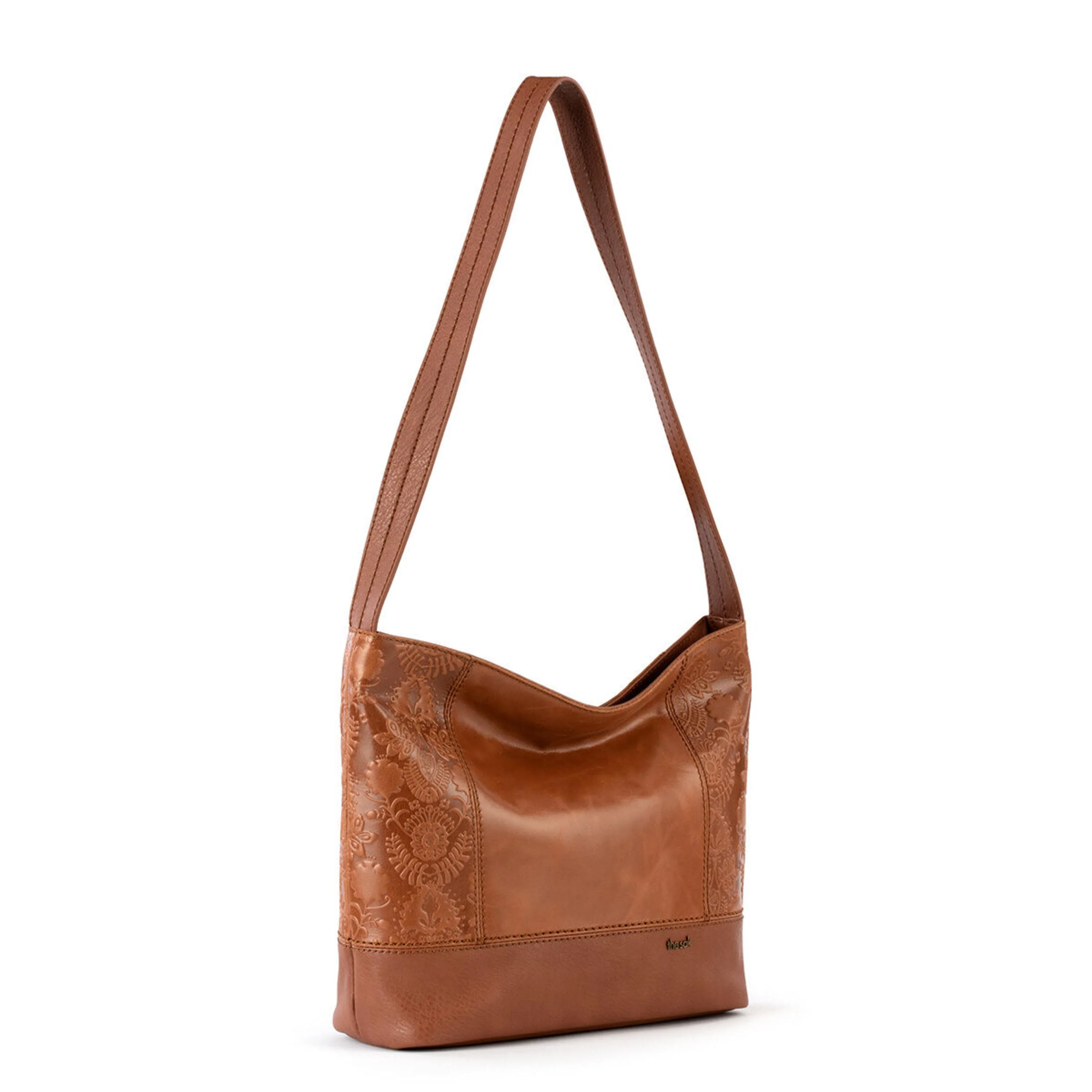 De Young Hobo - Leather - Tobacco Floral Embossed - Image 3