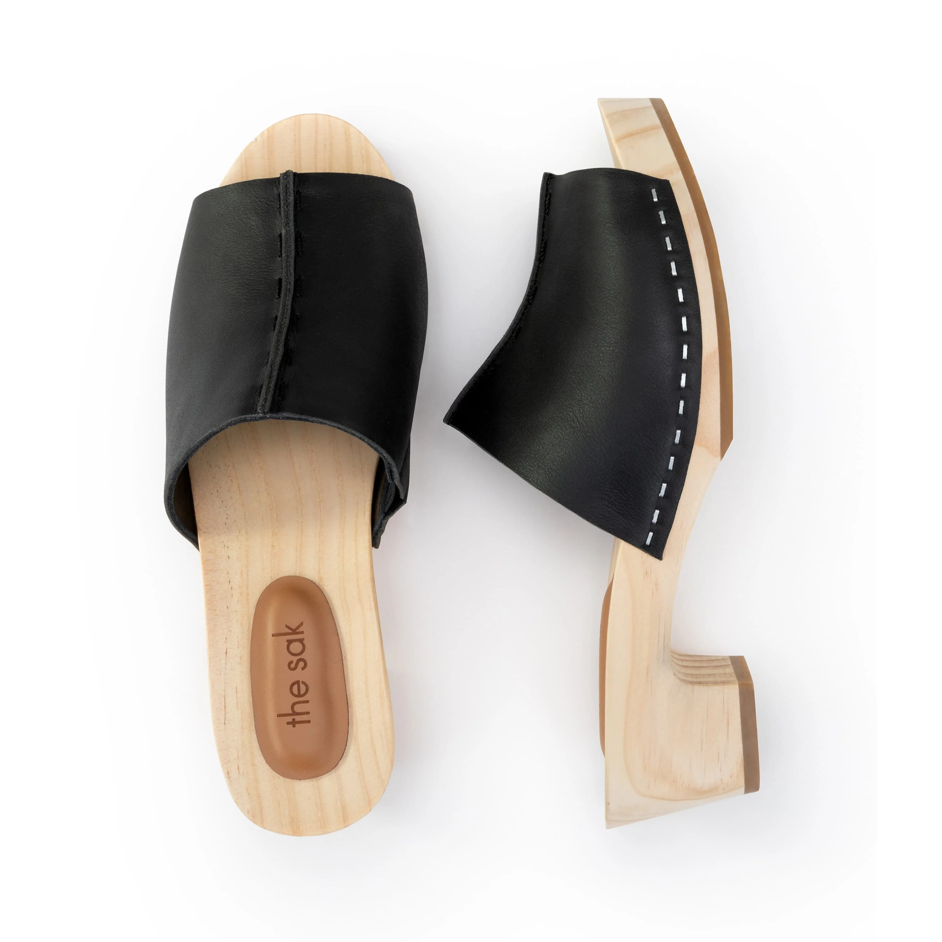 Ella Clog Sandal - Leather - Black - Image 4