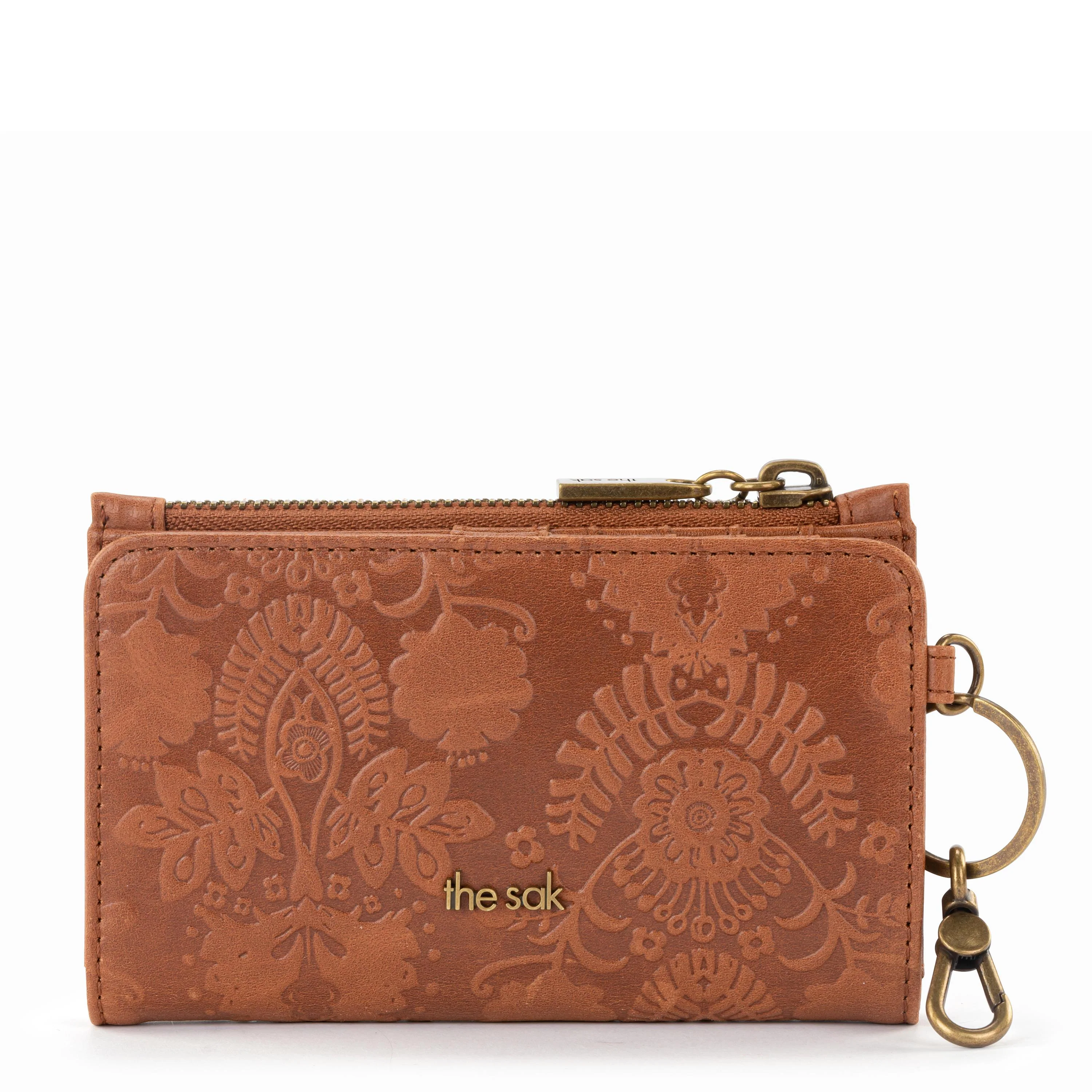Encino Essential Wallet - Leather - Tobacco Floral Embossed - Image 4