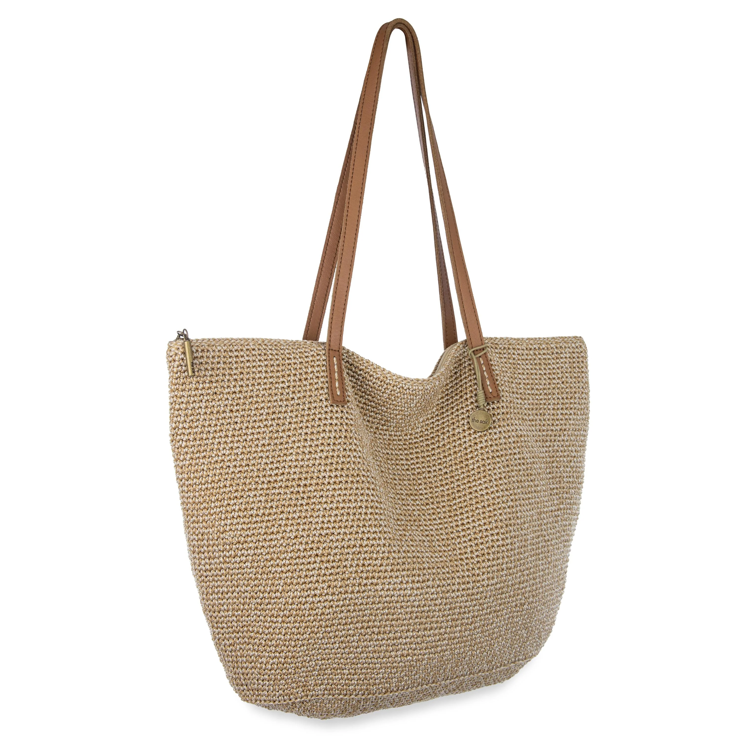 Faye Large Tote - Hand Crochet - Bamboo Static - Image 2