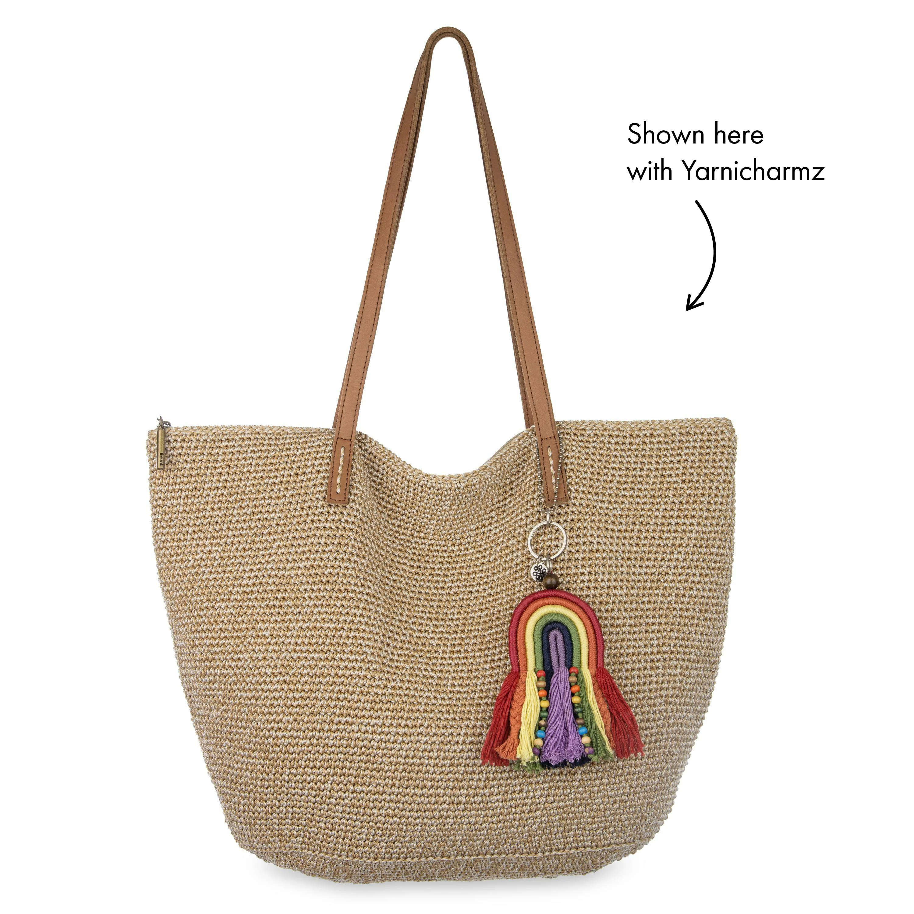 Faye Large Tote - Hand Crochet - Bamboo Static - Image 5