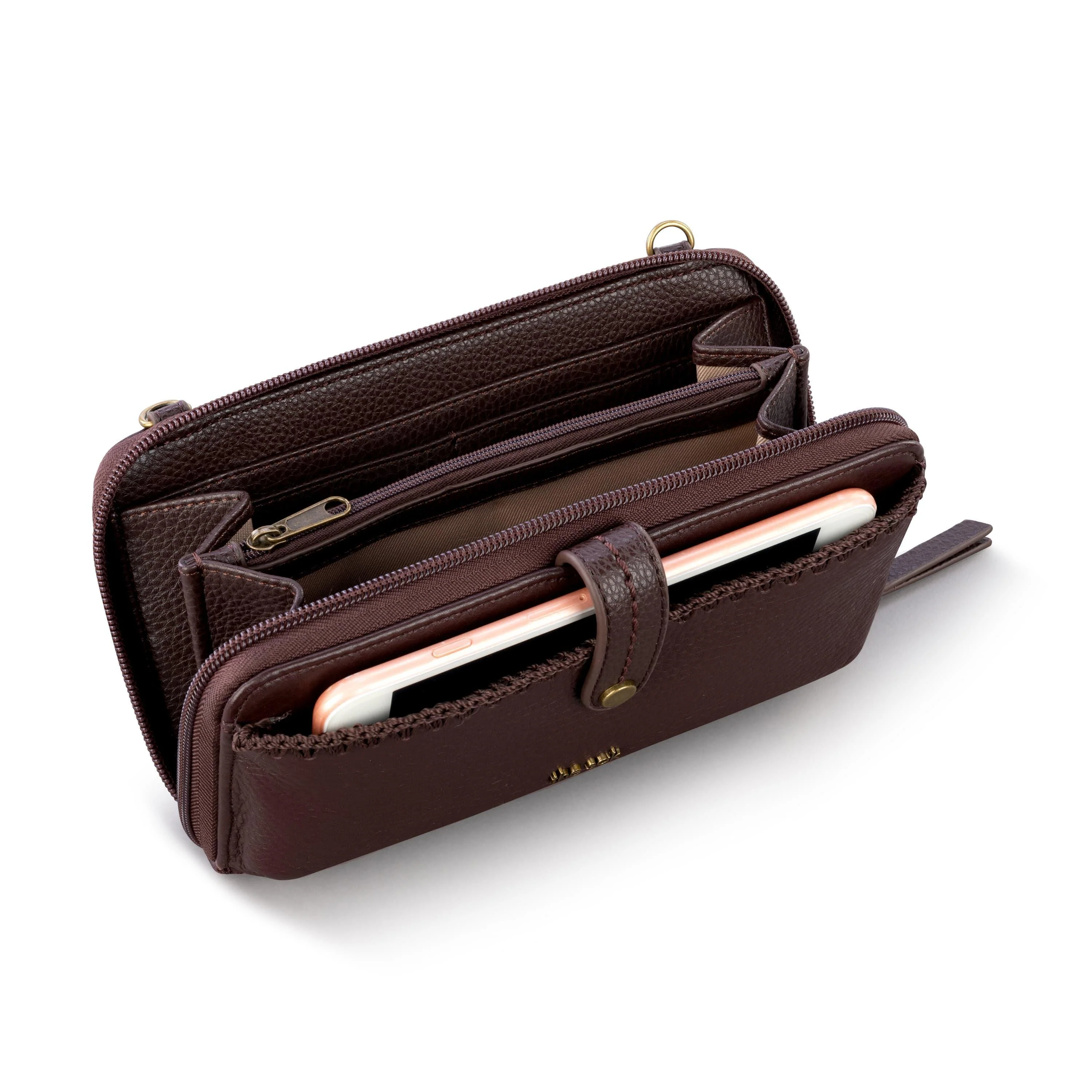 Iris Smartphone Wallet - Leather - Mahogany - Image 4