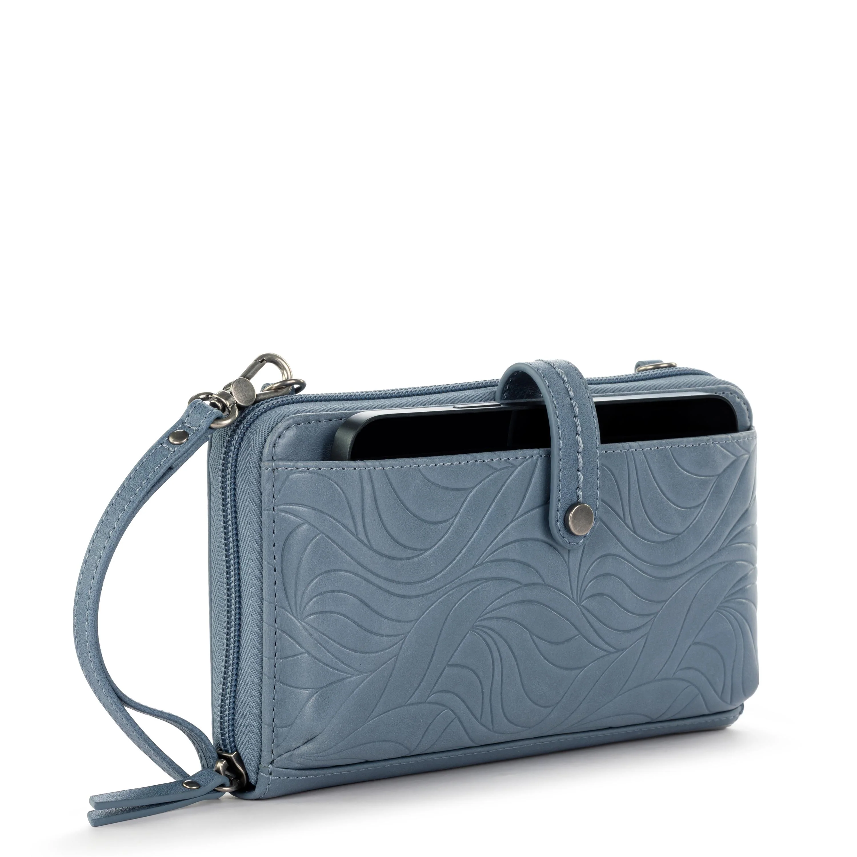 Iris Smartphone Wallet - Leather - Maritime Wave Embossed - Image 3