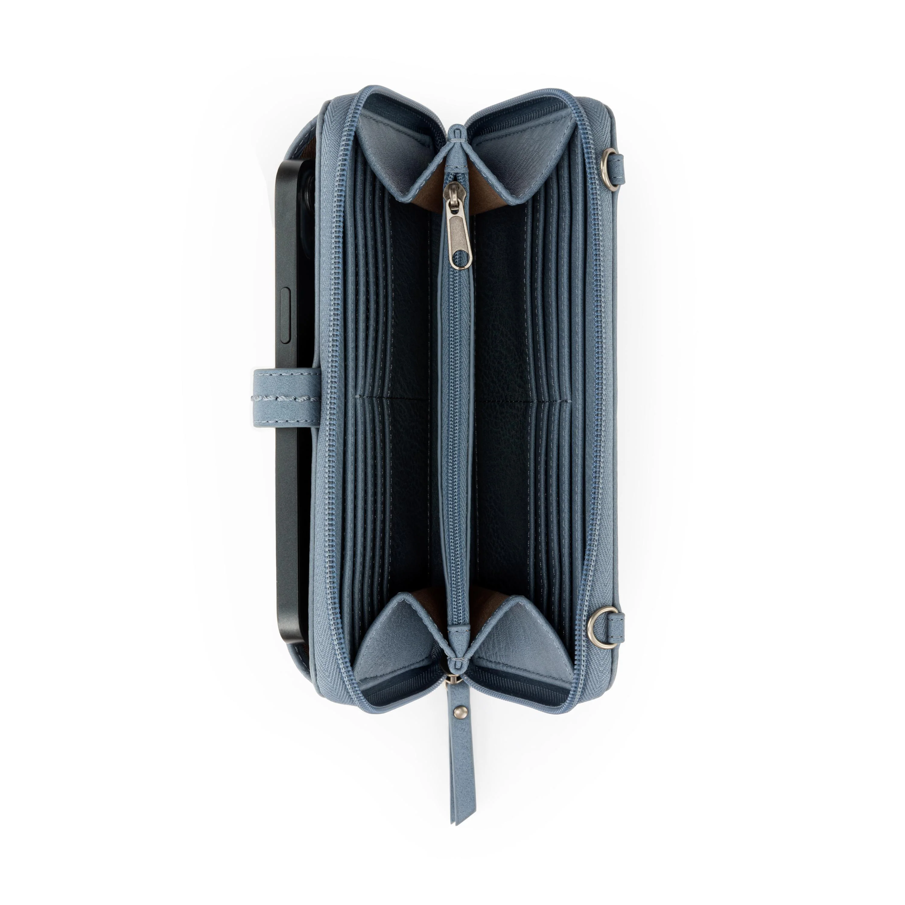 Iris Smartphone Wallet - Leather - Maritime Wave Embossed - Image 4