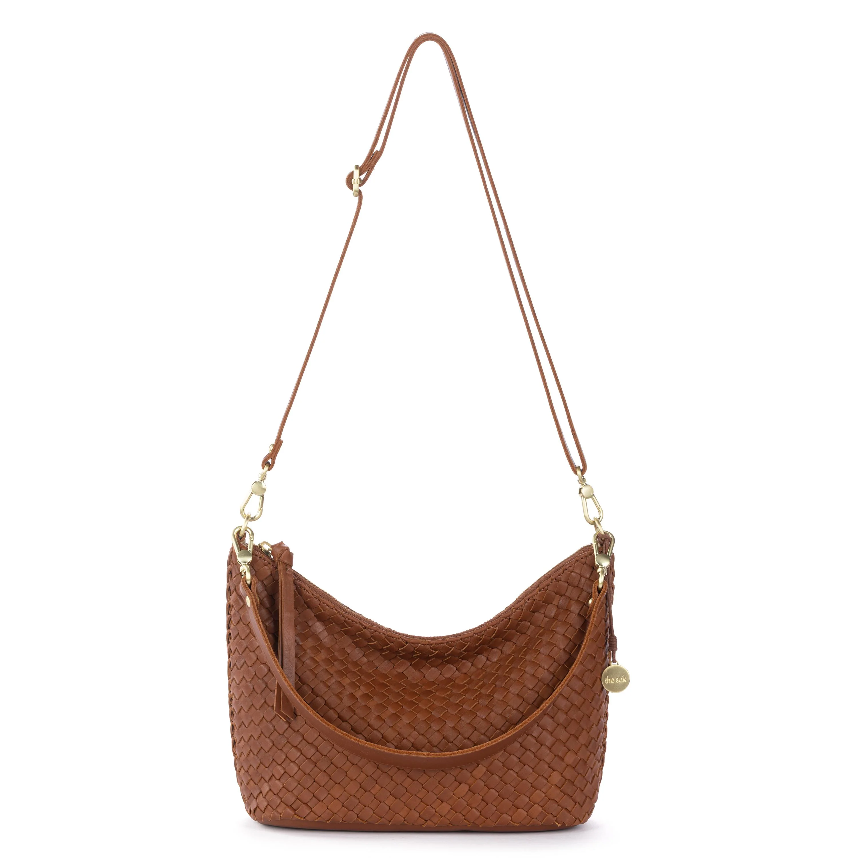 Juniper Small Hobo - Leather - Woven Cognac - Image 3