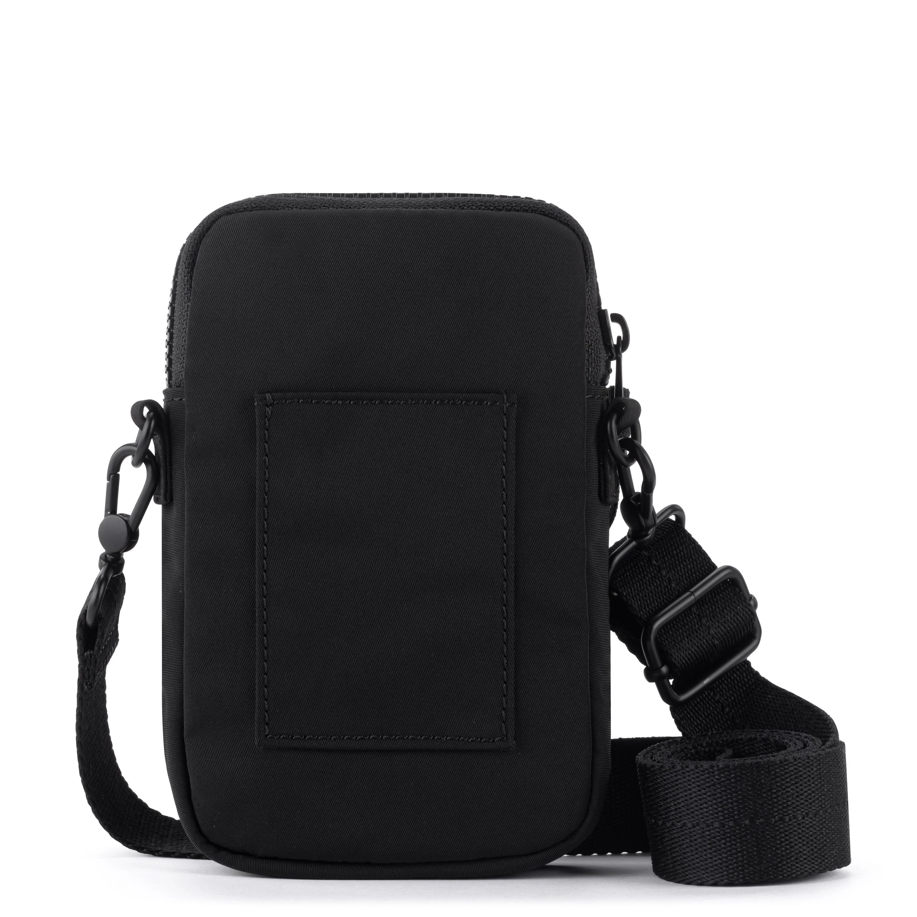 Koa Smartphone Crossbody - EcoTwill - Black Flower Blossom Quilted - Image 6