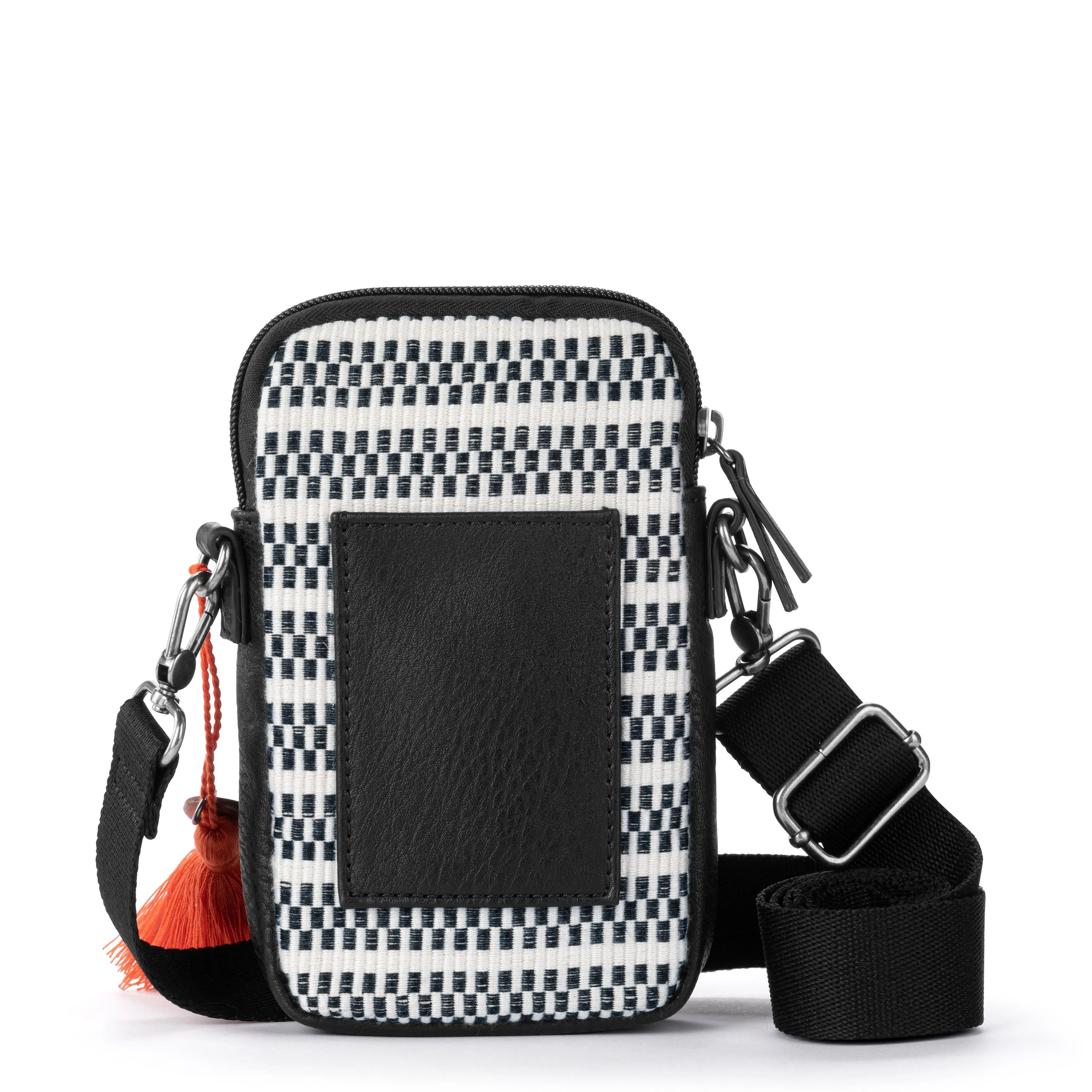 Koa Smartphone Crossbody - Straw - Black and White Woven - Image 5