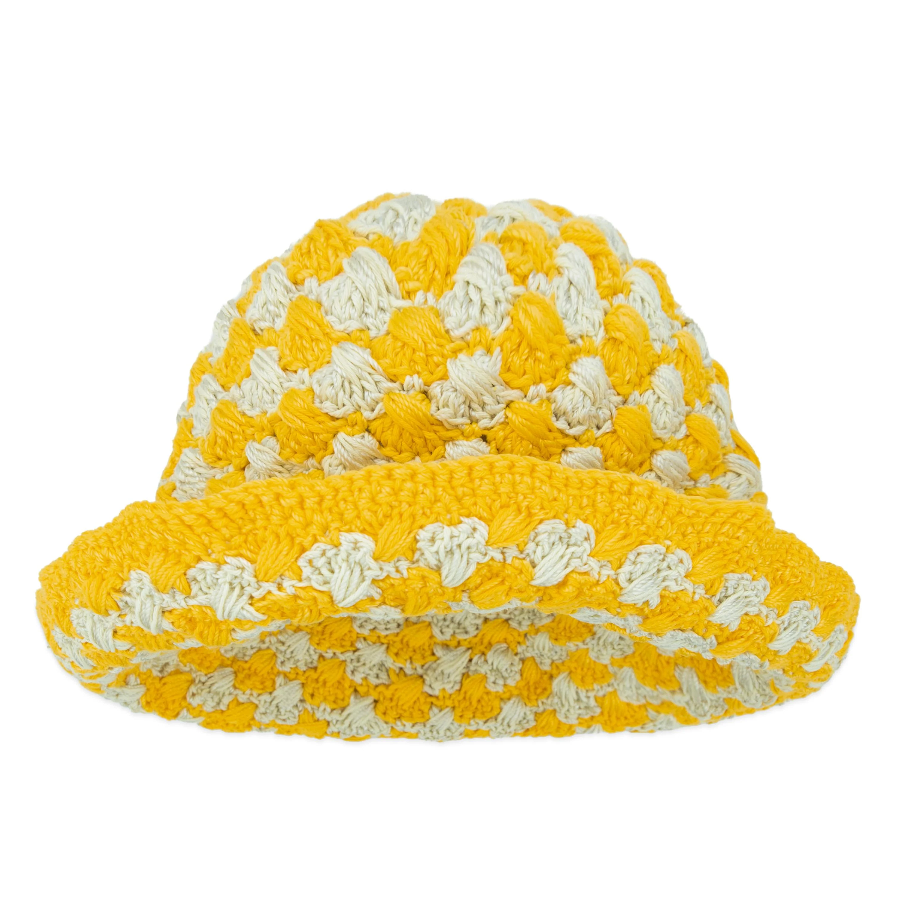 Lanie Bucket Hat - Hand Crochet - Lemon Drop Shell - Image 3