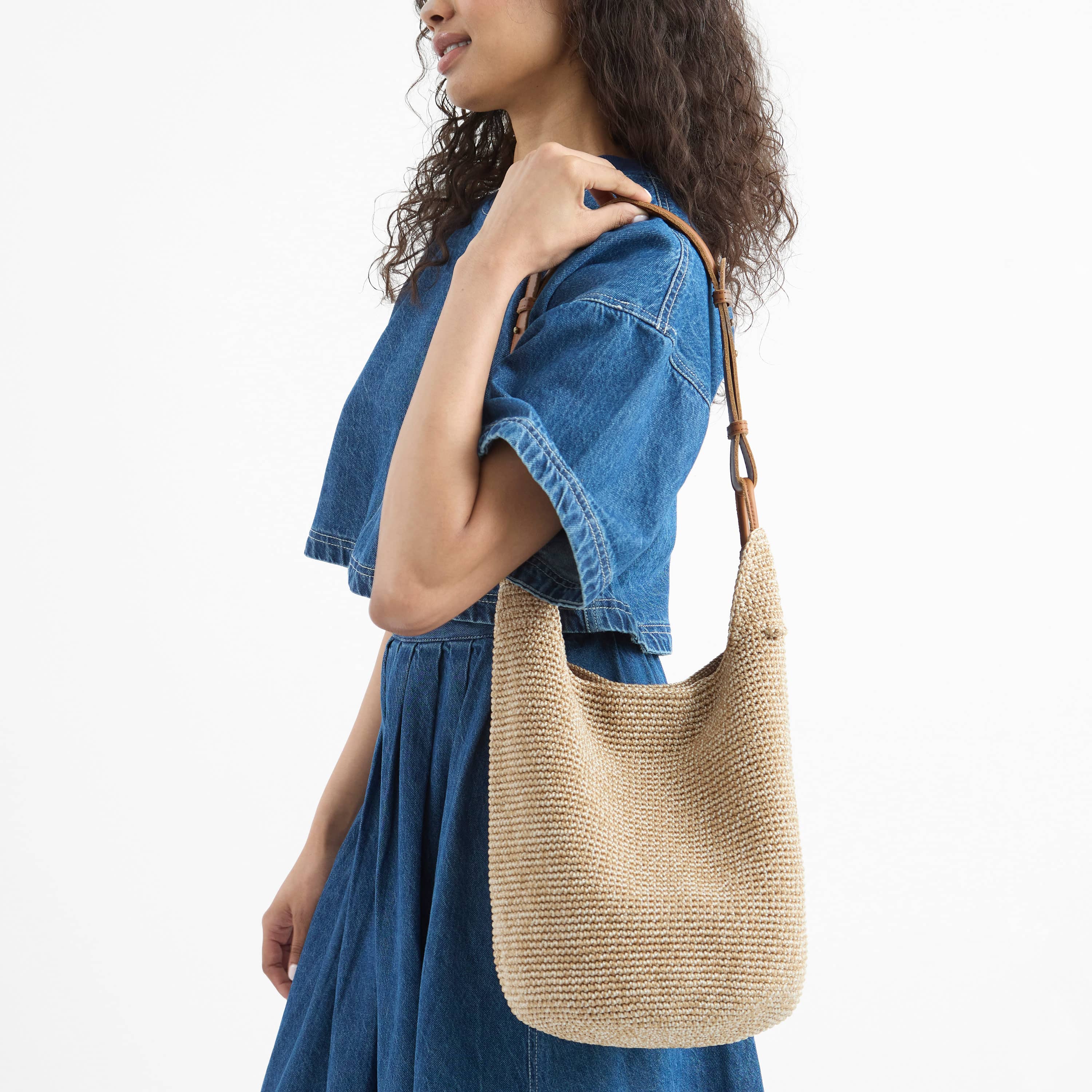 Los Feliz 120 Hobo - Hand Crochet - Bamboo Static - Image 6