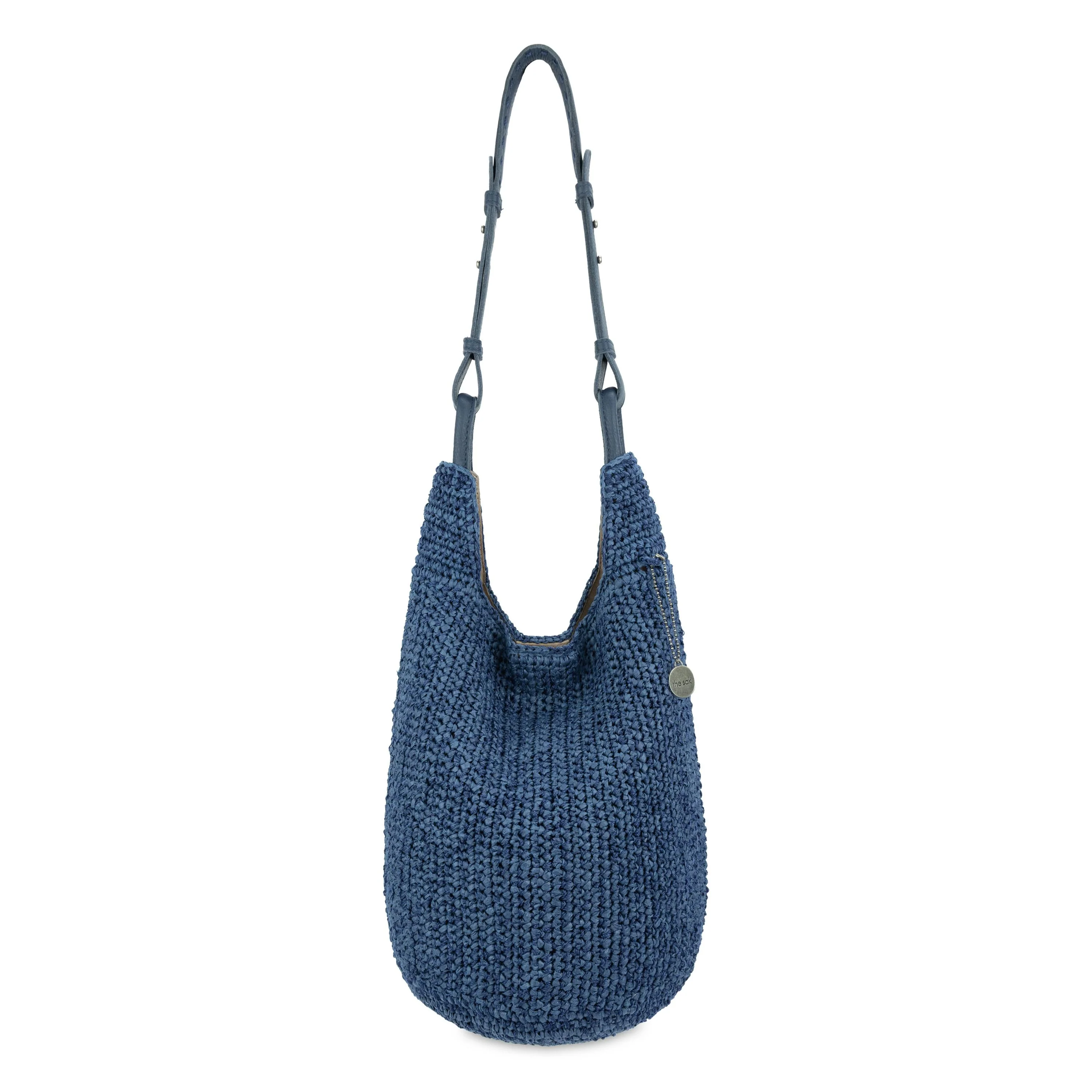 Los Feliz 120 Hobo - Hand Crochet - Denim Tonal Straw