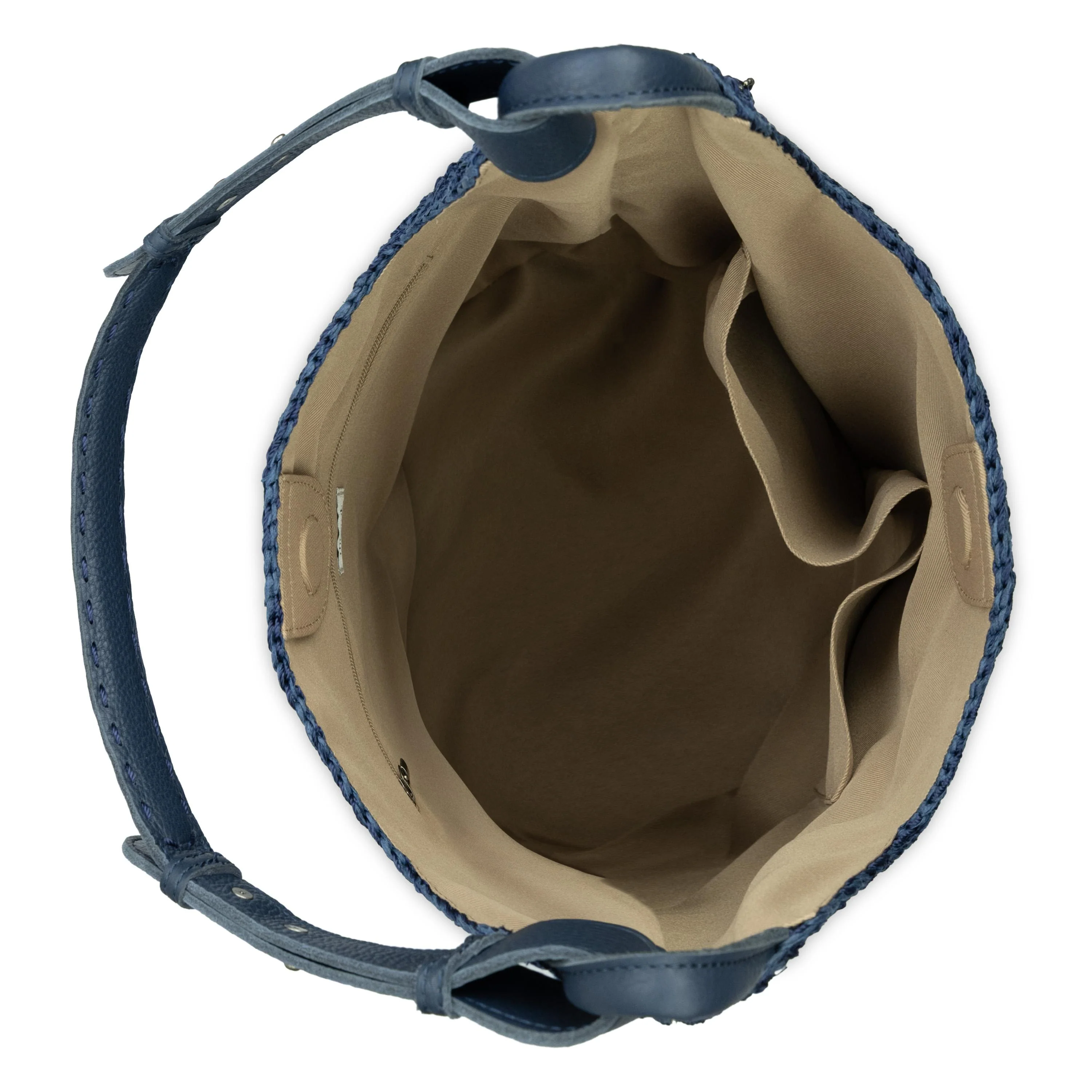 Los Feliz 120 Hobo - Hand Crochet - Denim Tonal Straw - Image 3