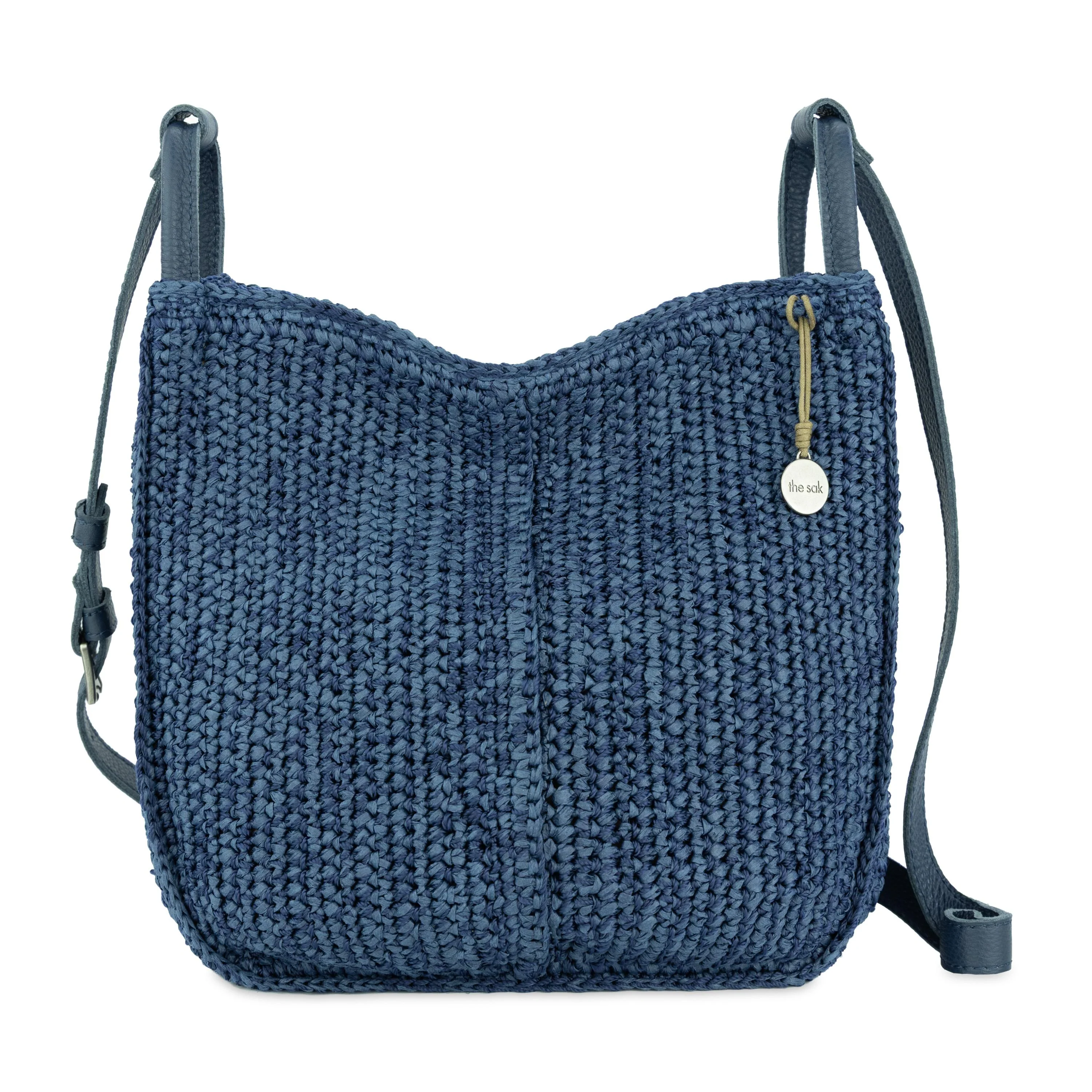 Los Feliz Crossbody - Hand Crochet - Denim Tonal Straw