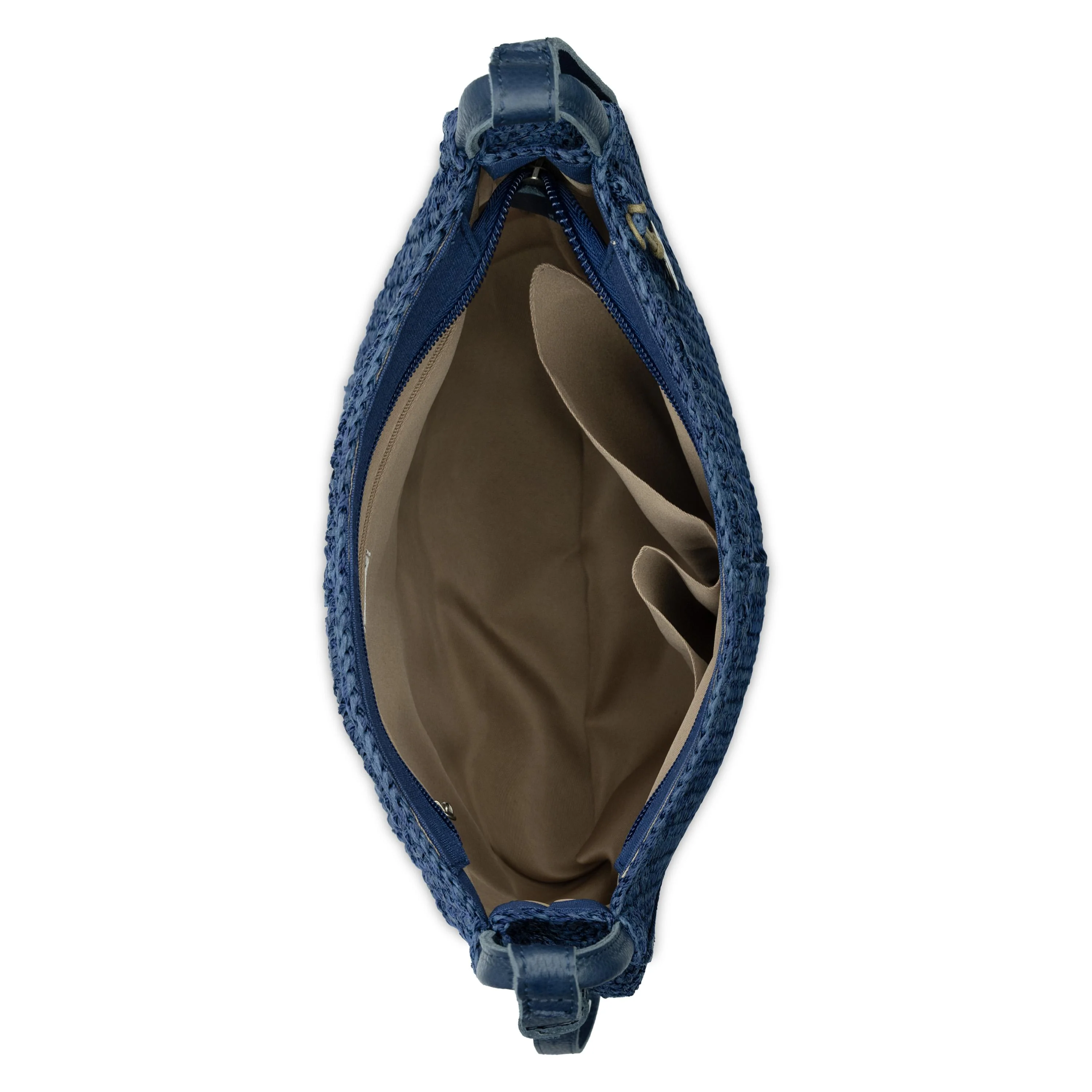 Los Feliz Crossbody - Hand Crochet - Denim Tonal Straw - Image 5