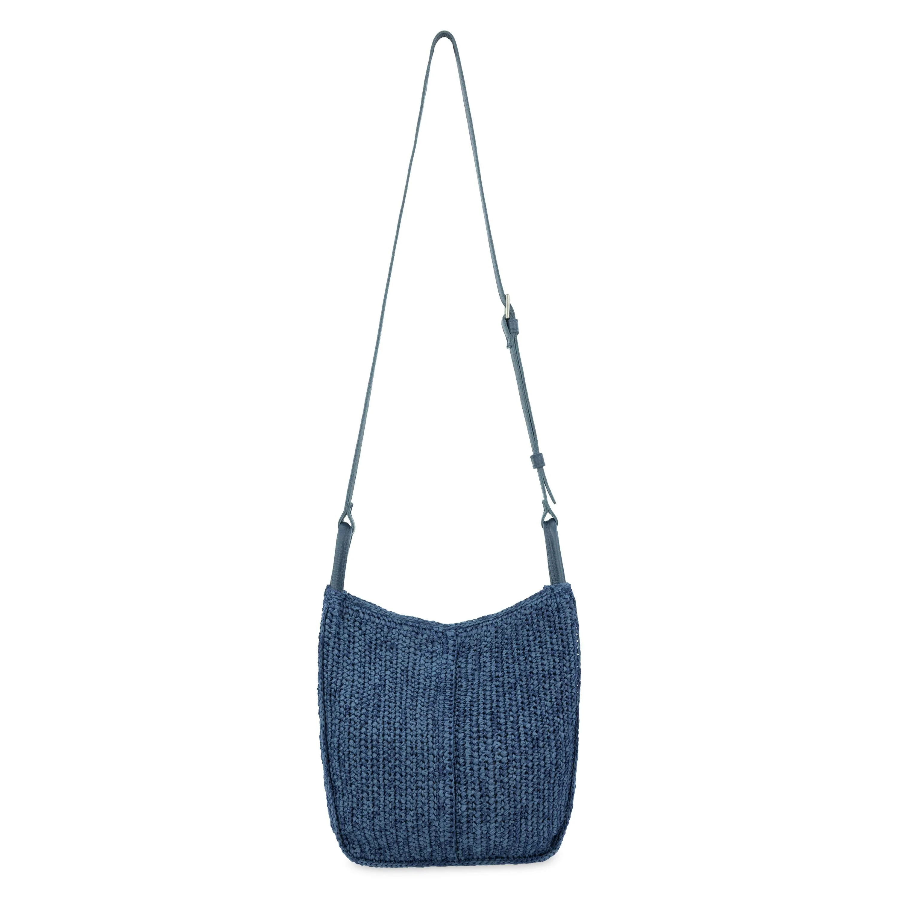 Los Feliz Crossbody - Hand Crochet - Denim Tonal Straw - Image 6