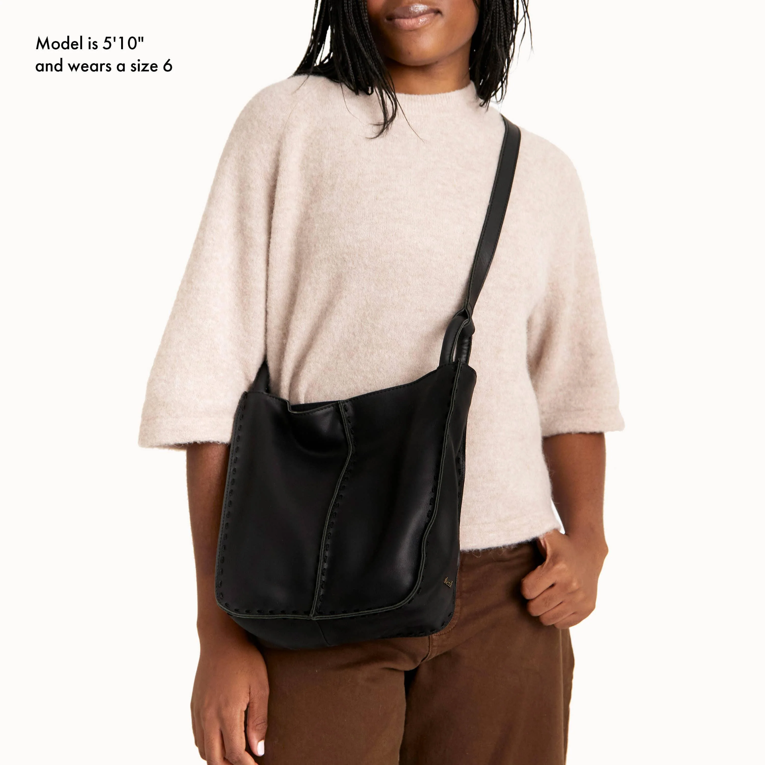 Los Feliz Crossbody - Leather - Black - Image 2
