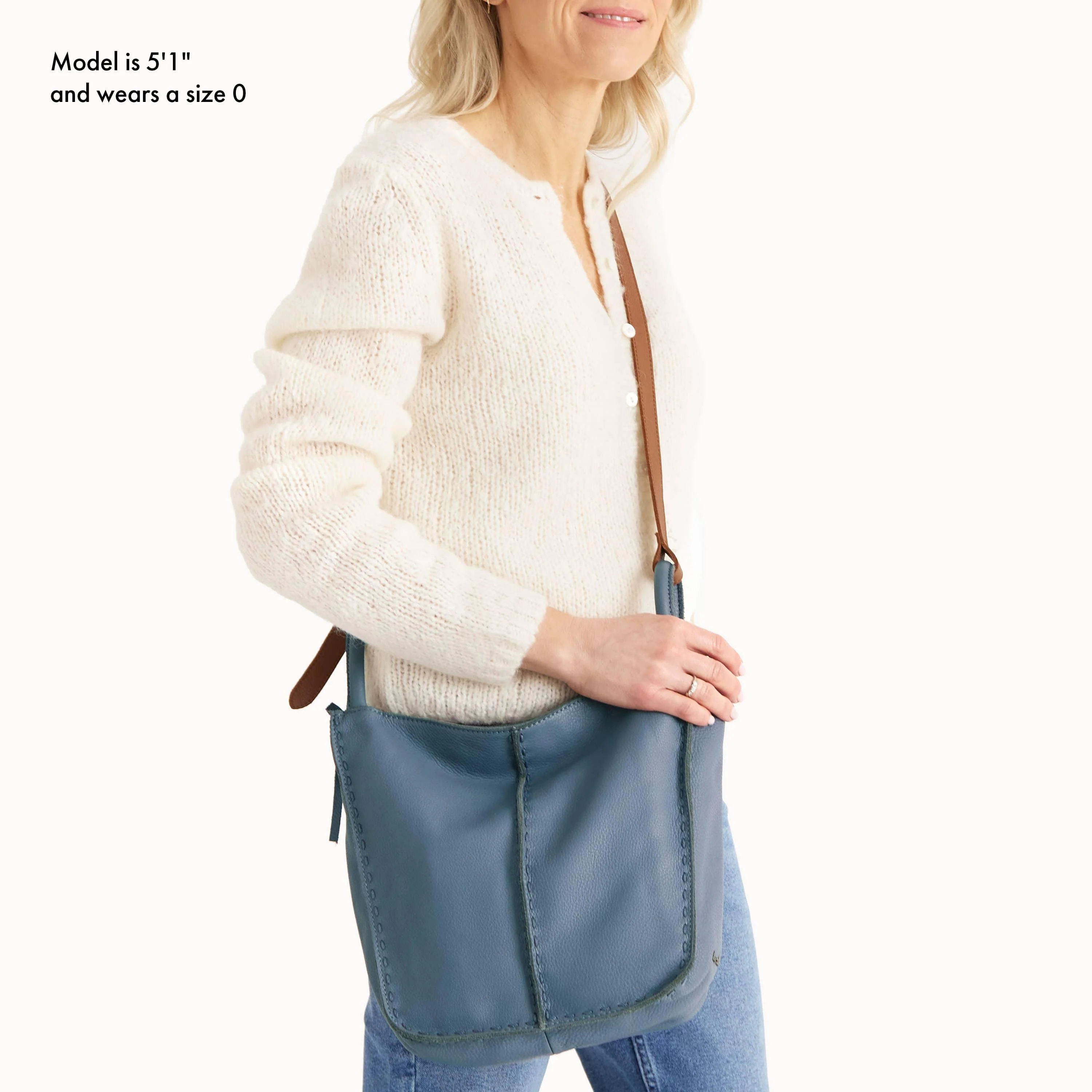 Los Feliz Crossbody - Leather - Maritime - Image 7
