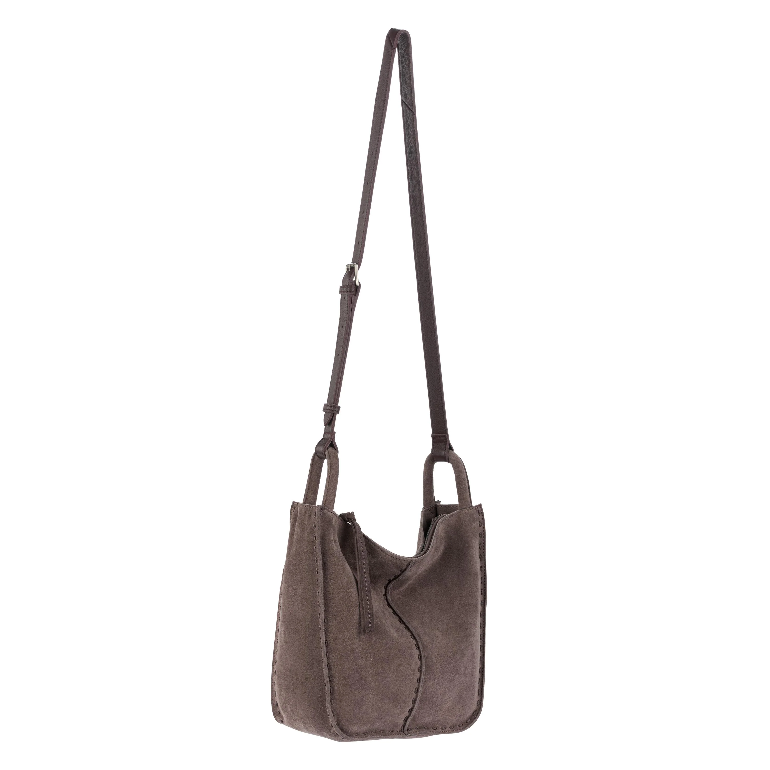 Los Feliz Crossbody - Leather - Mushroom Suede - Image 3