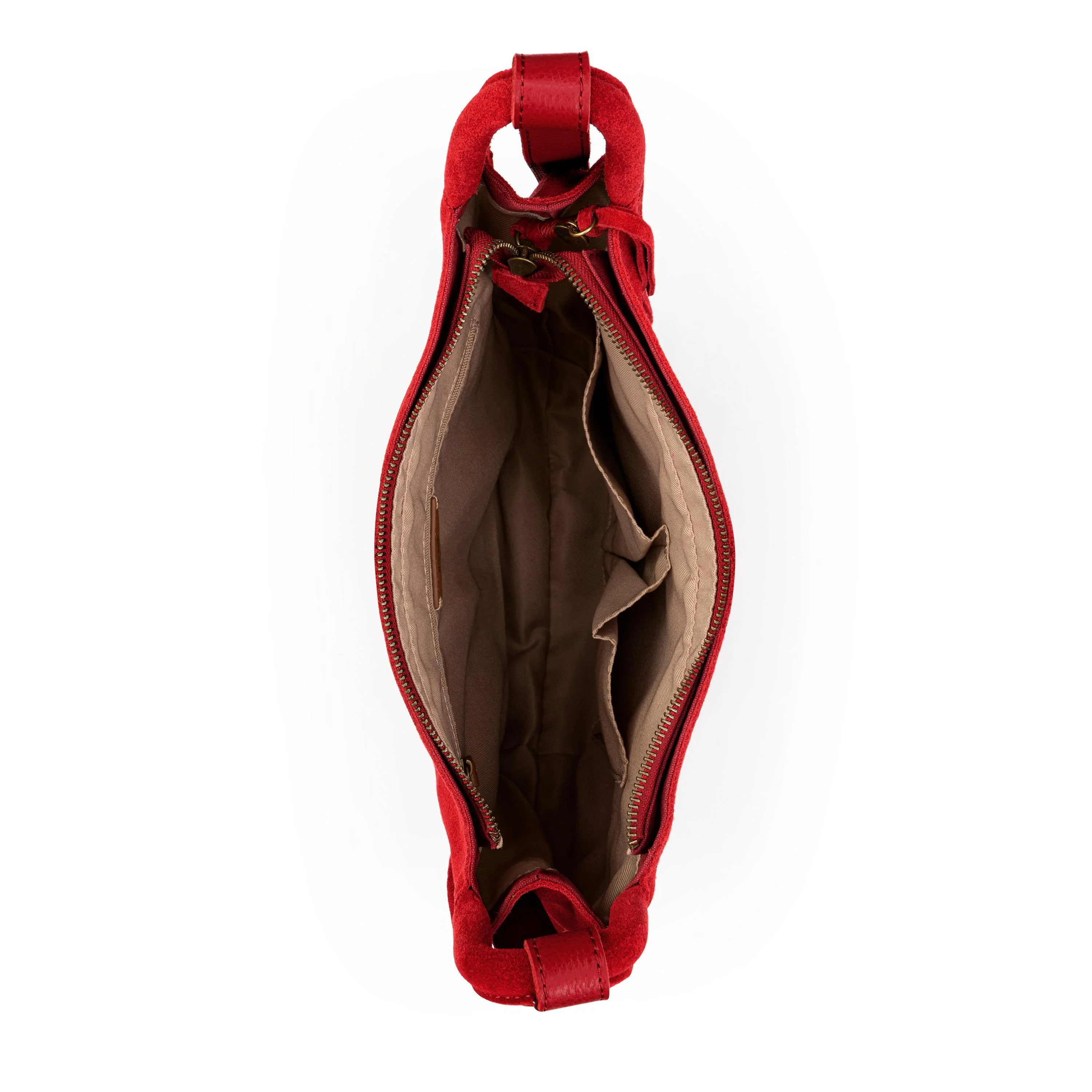 Los Feliz Crossbody - Leather - Scarlet Suede - Image 5