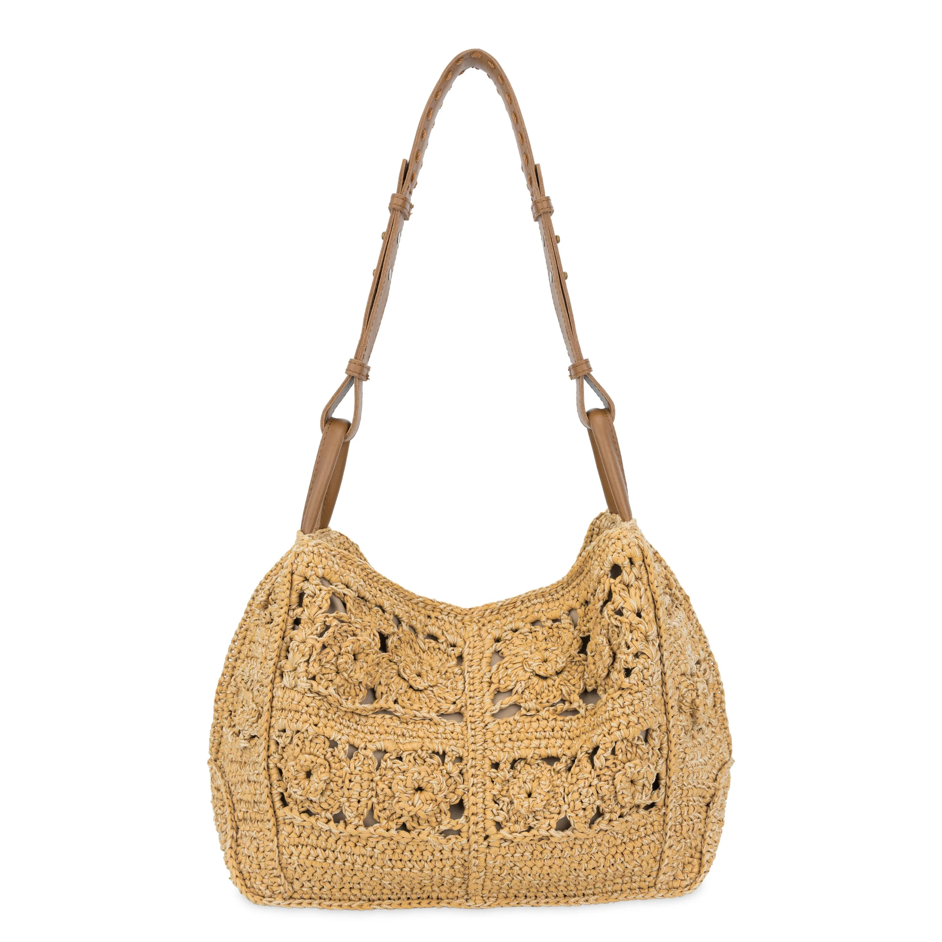 Los Feliz Hobo - Hand Crochet - Natural Tonal Flower - Image 4