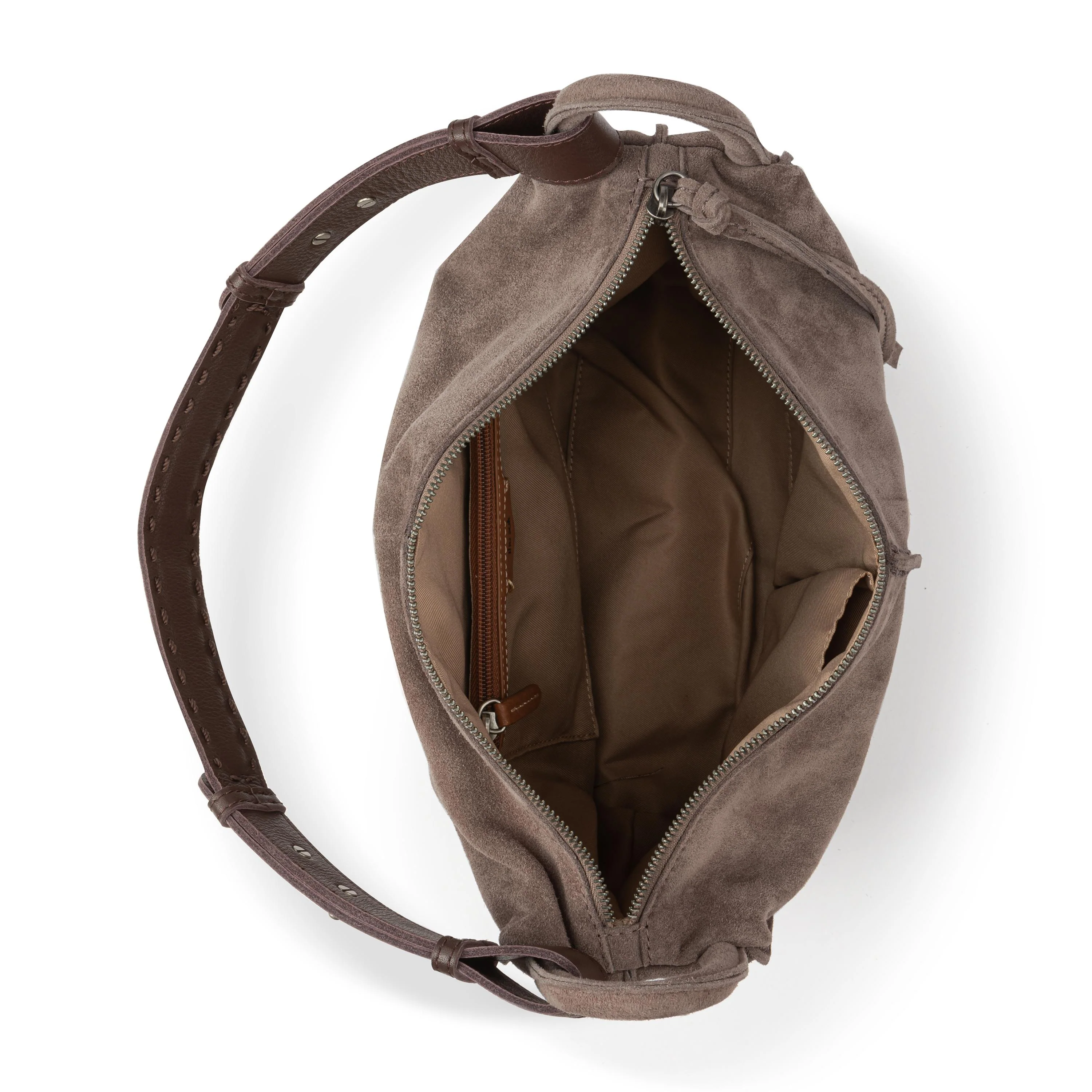 Los Feliz Hobo - Leather - Mushroom Suede - Image 4