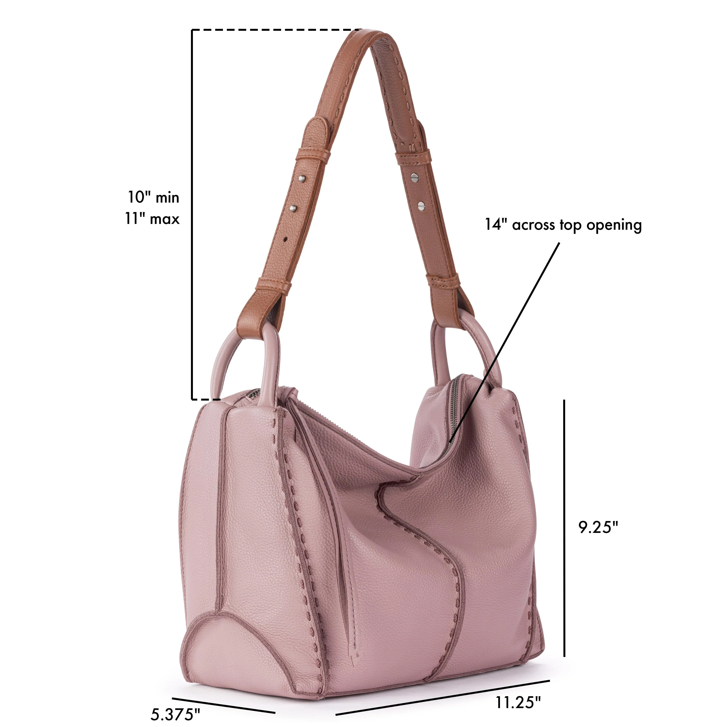 Los Feliz Hobo - Leather - Rosewood - Image 6