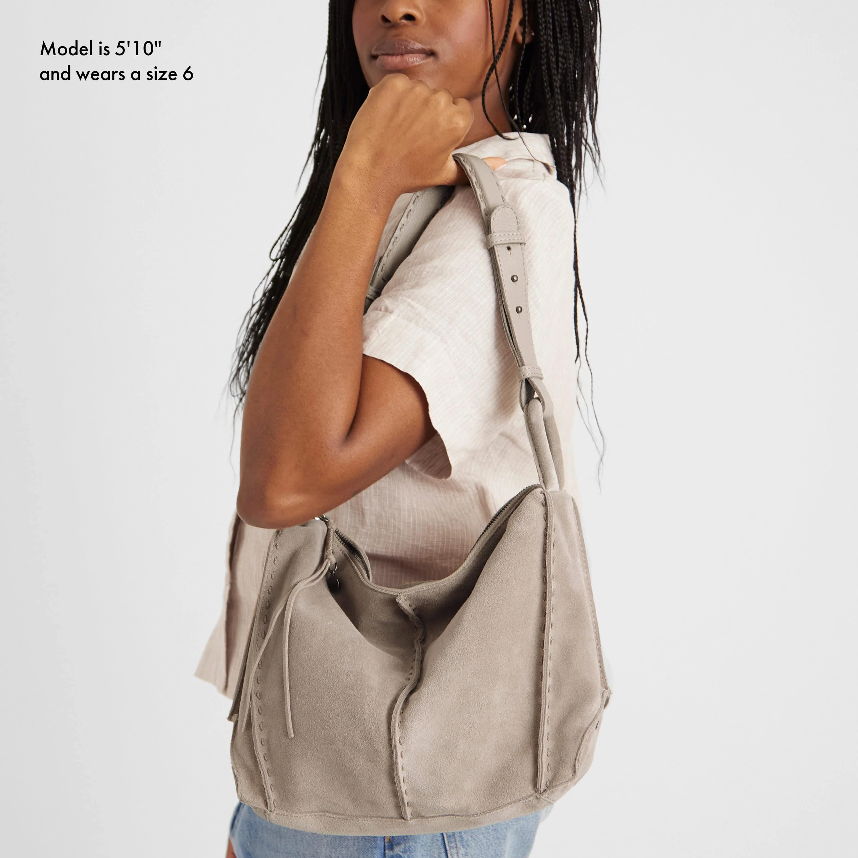 Los Feliz Hobo - Leather - Sand Suede - Image 2